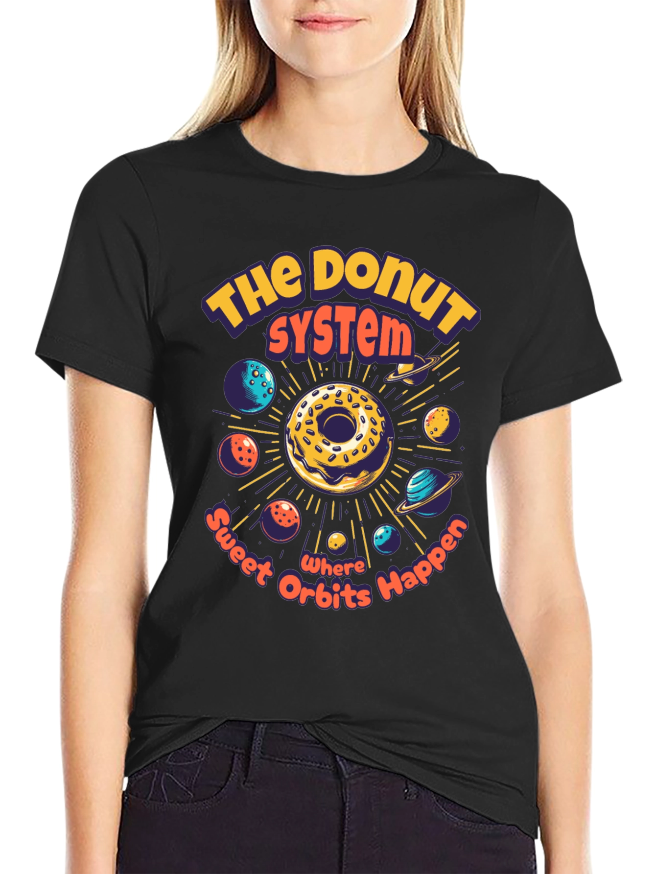 Donut System Graphic T-Shirt - Sweet Orbits!