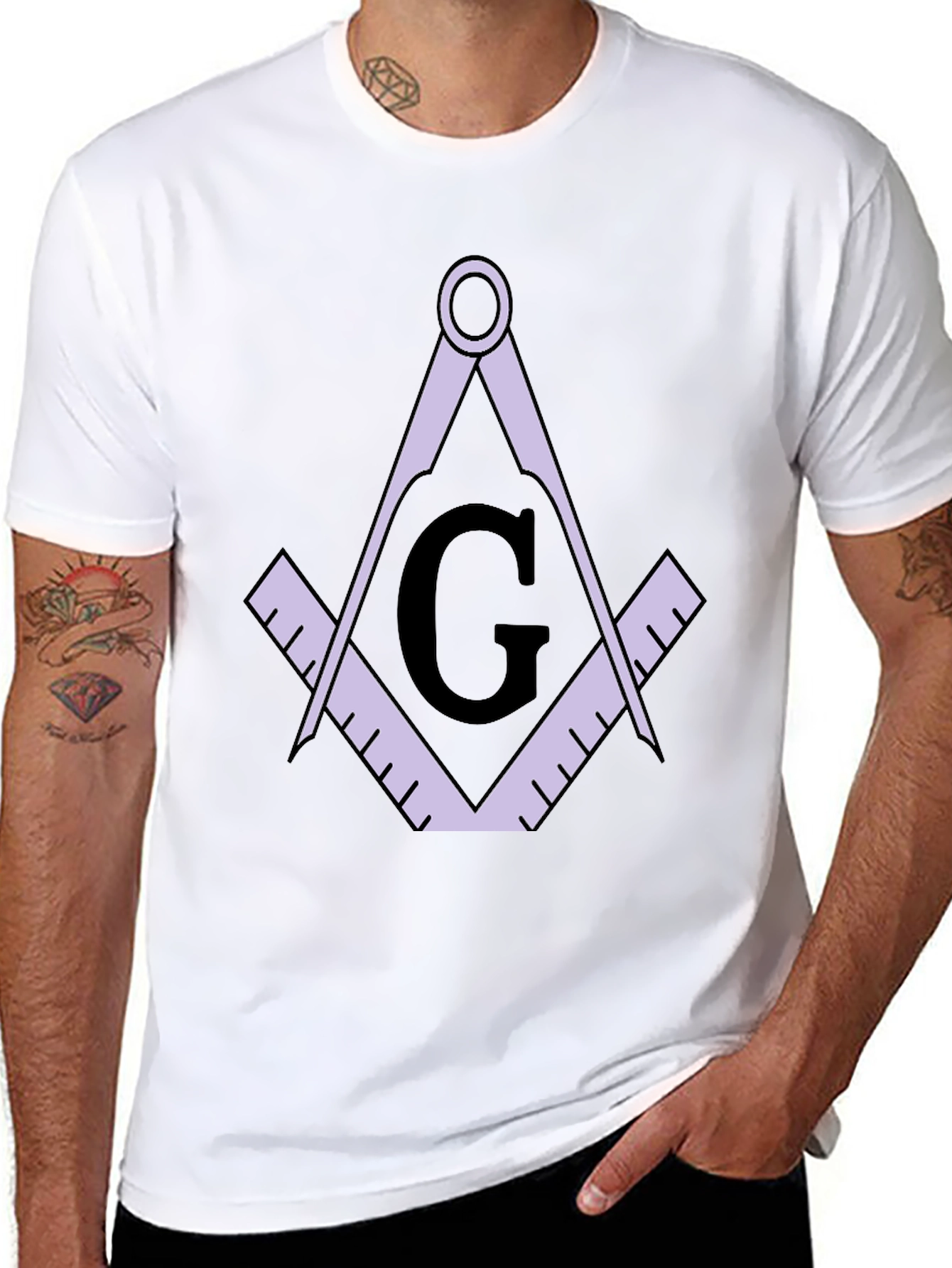 Masonic T-Shirt Square and Compasses Graphic Tee