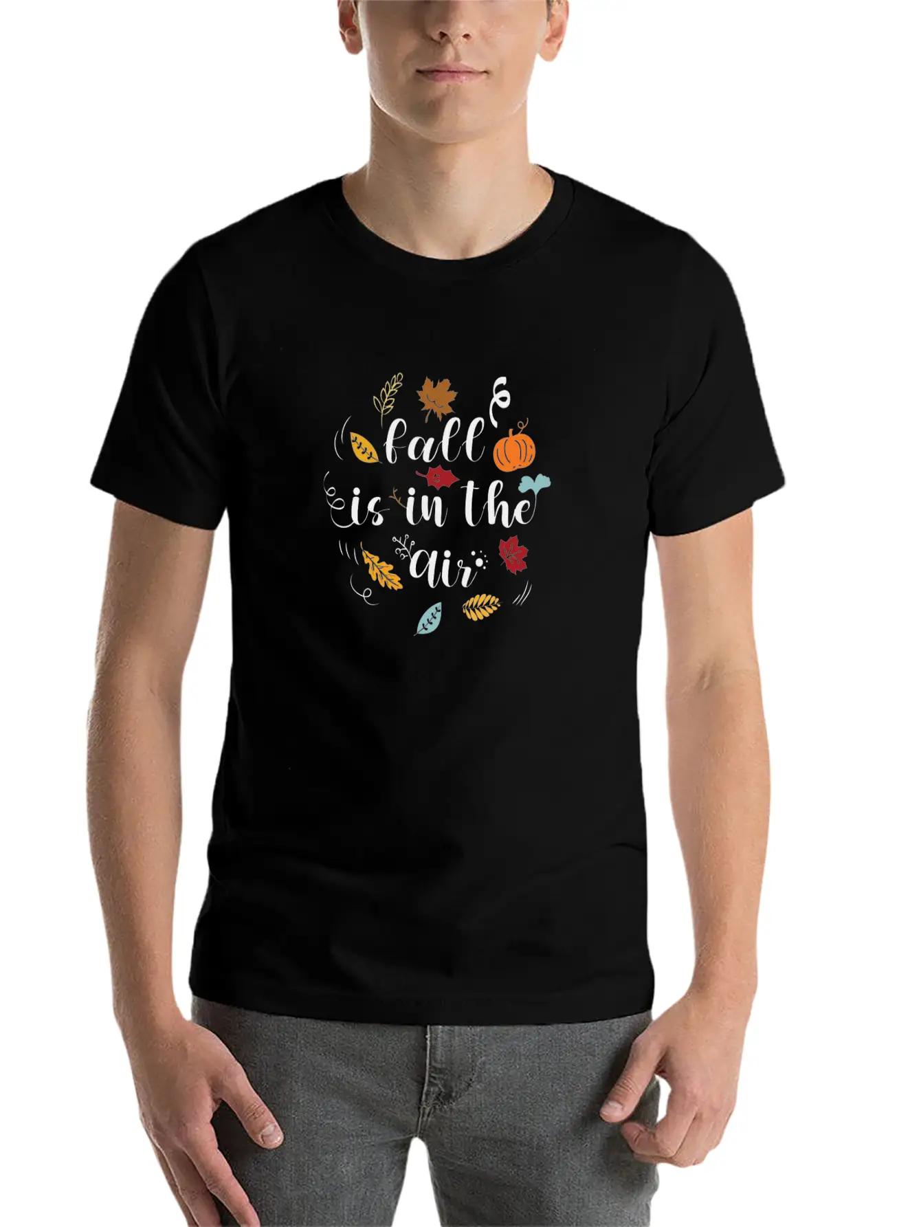 Fall Is In The Air Unisex Casual T-Shirt – Clean Design For Daily Comfort