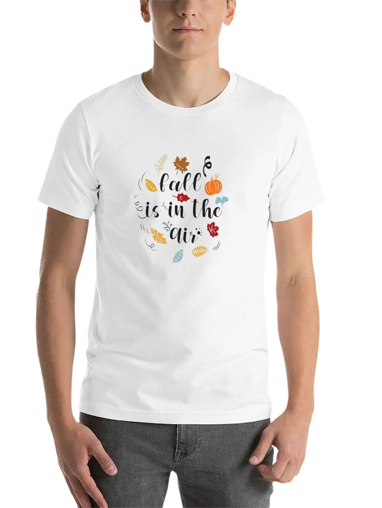 Fall Is In The Air Unisex Casual T-Shirt – Clean Design For Daily Comfort