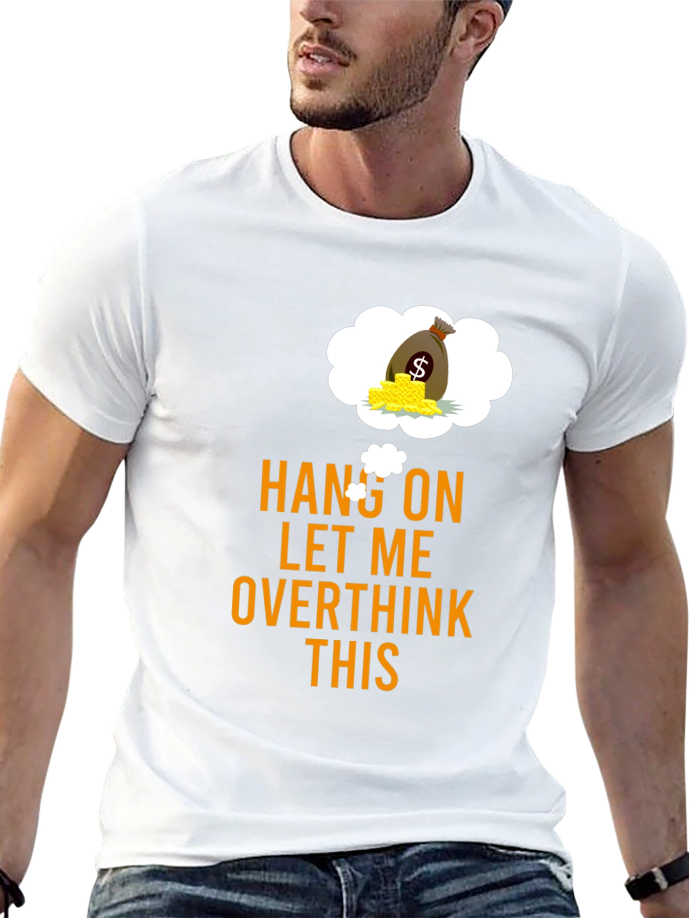 Hang On Overthink Funny Graphic Tee