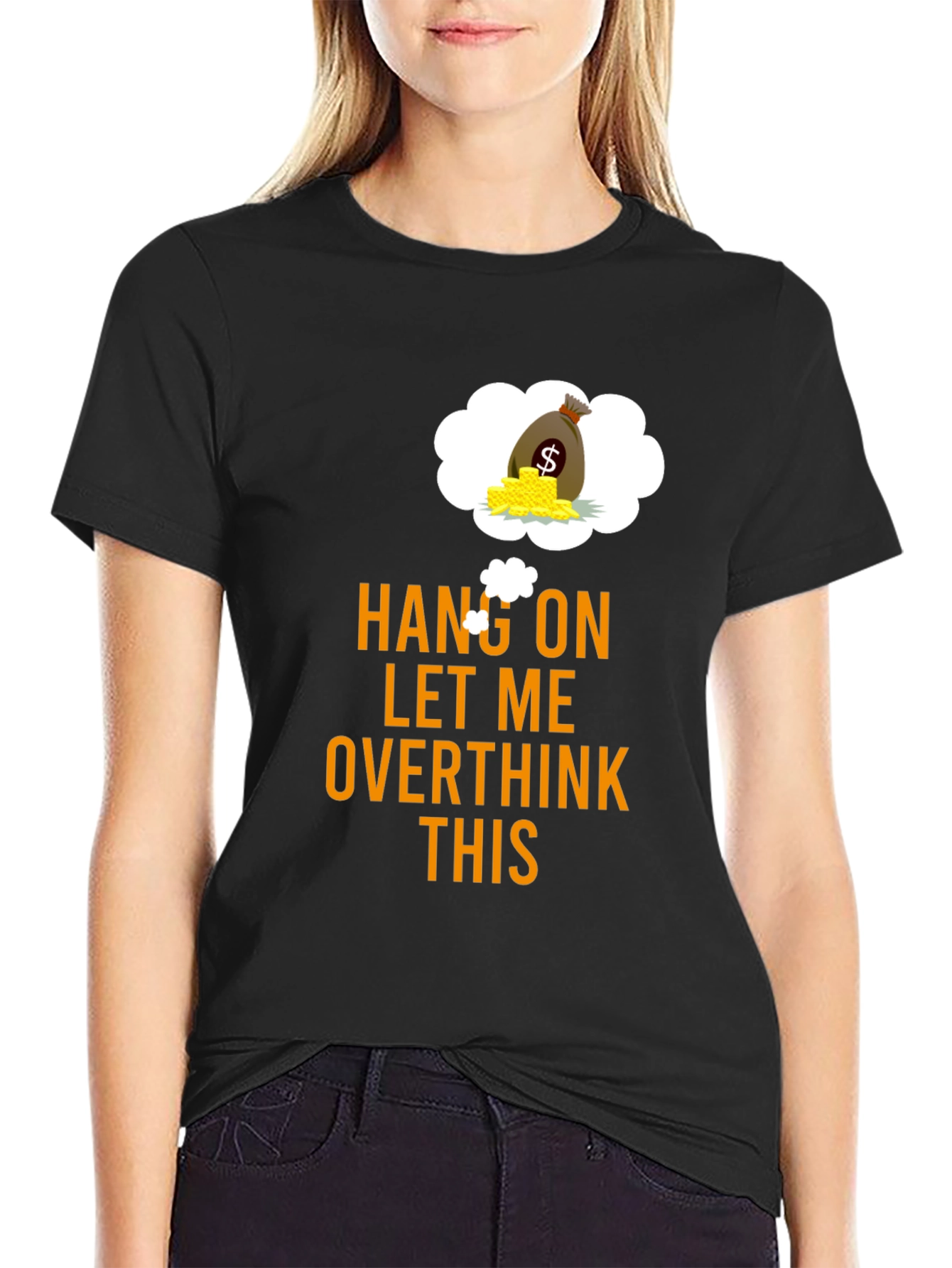Hang On Overthink Funny Graphic Tee