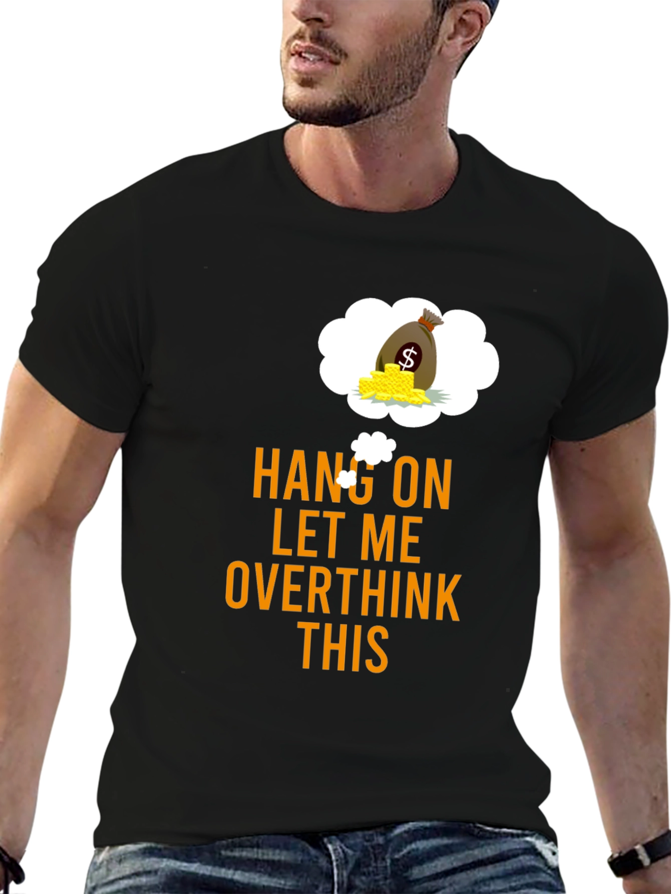Hang On Overthink Funny Graphic Tee