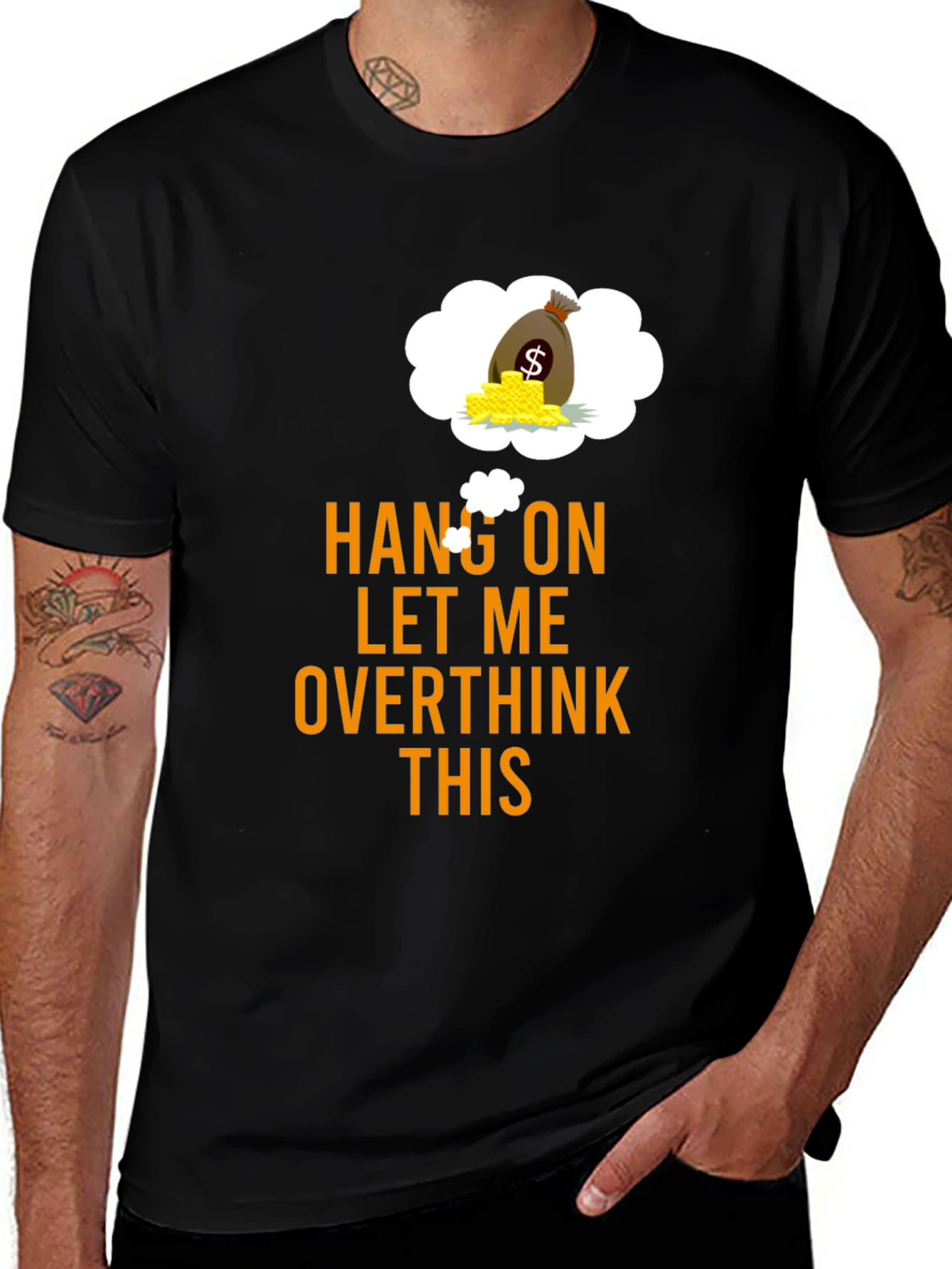 Hang On Overthink Funny Graphic Tee