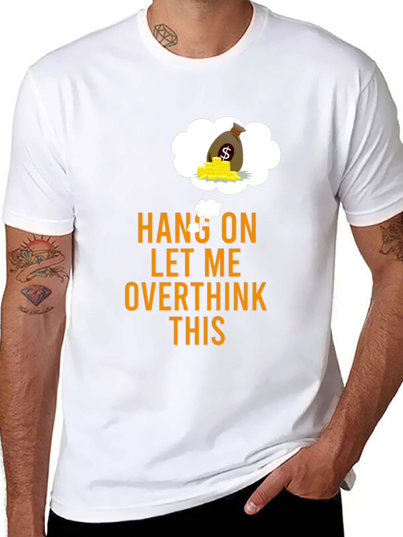 Hang On Overthink Funny Graphic Tee