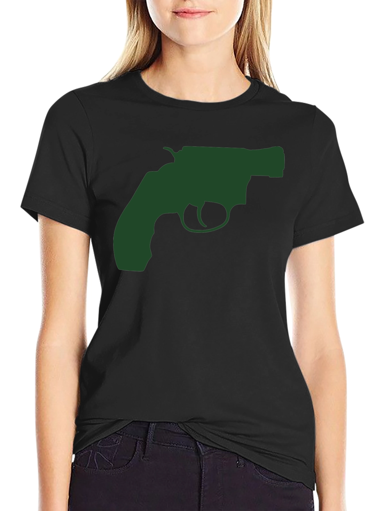 Revolver Graphic Tee - Cool Gun Design Shirt