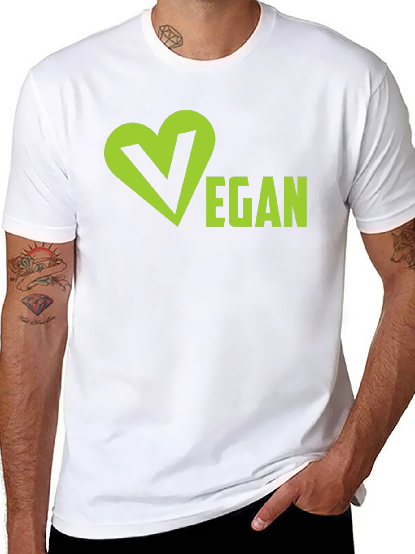 Vegan T-Shirt - Heart V Graphic Tee