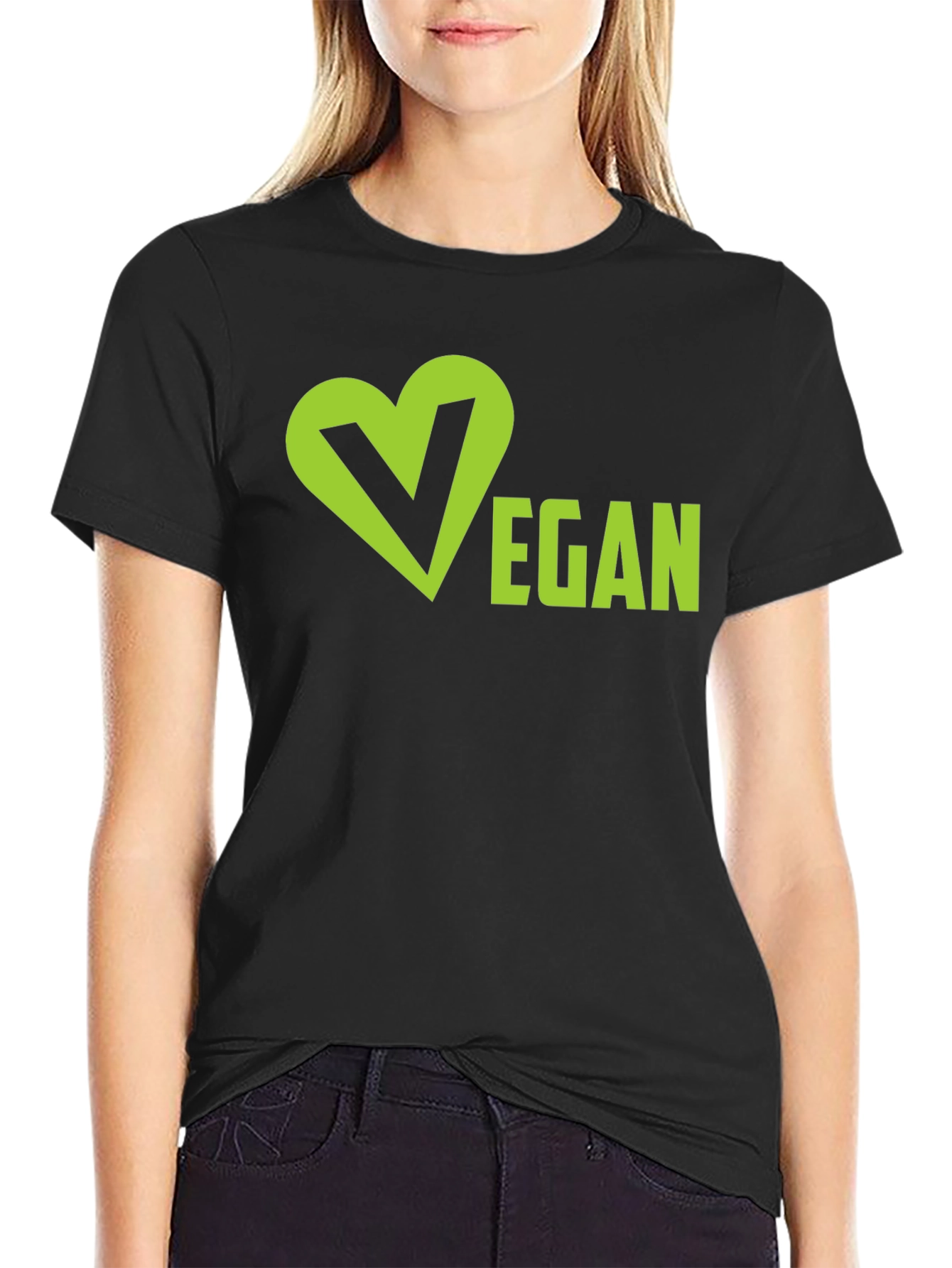 Vegan T-Shirt - Heart V Graphic Tee