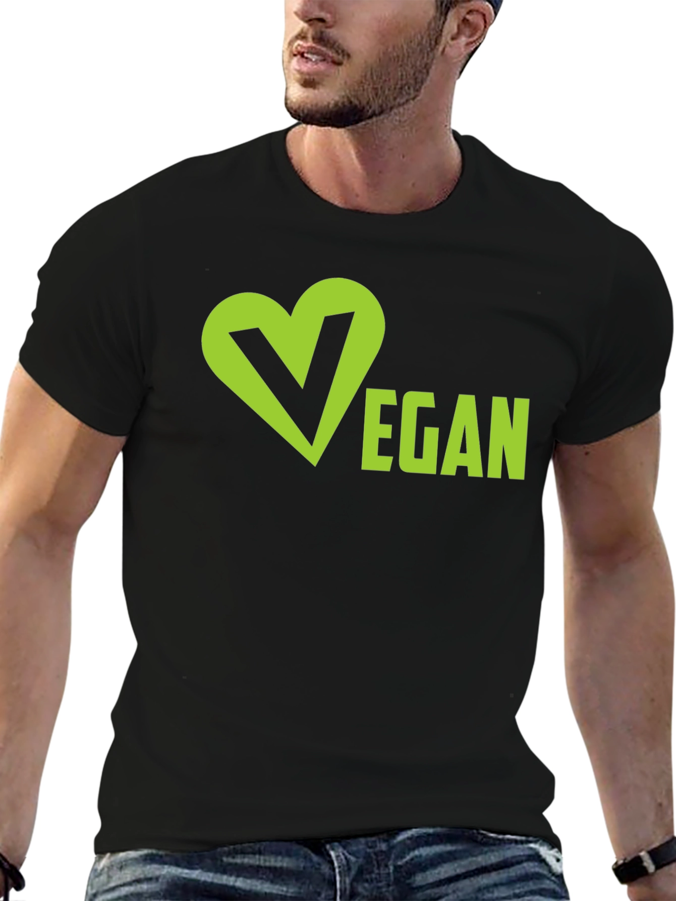 Vegan T-Shirt - Heart V Graphic Tee