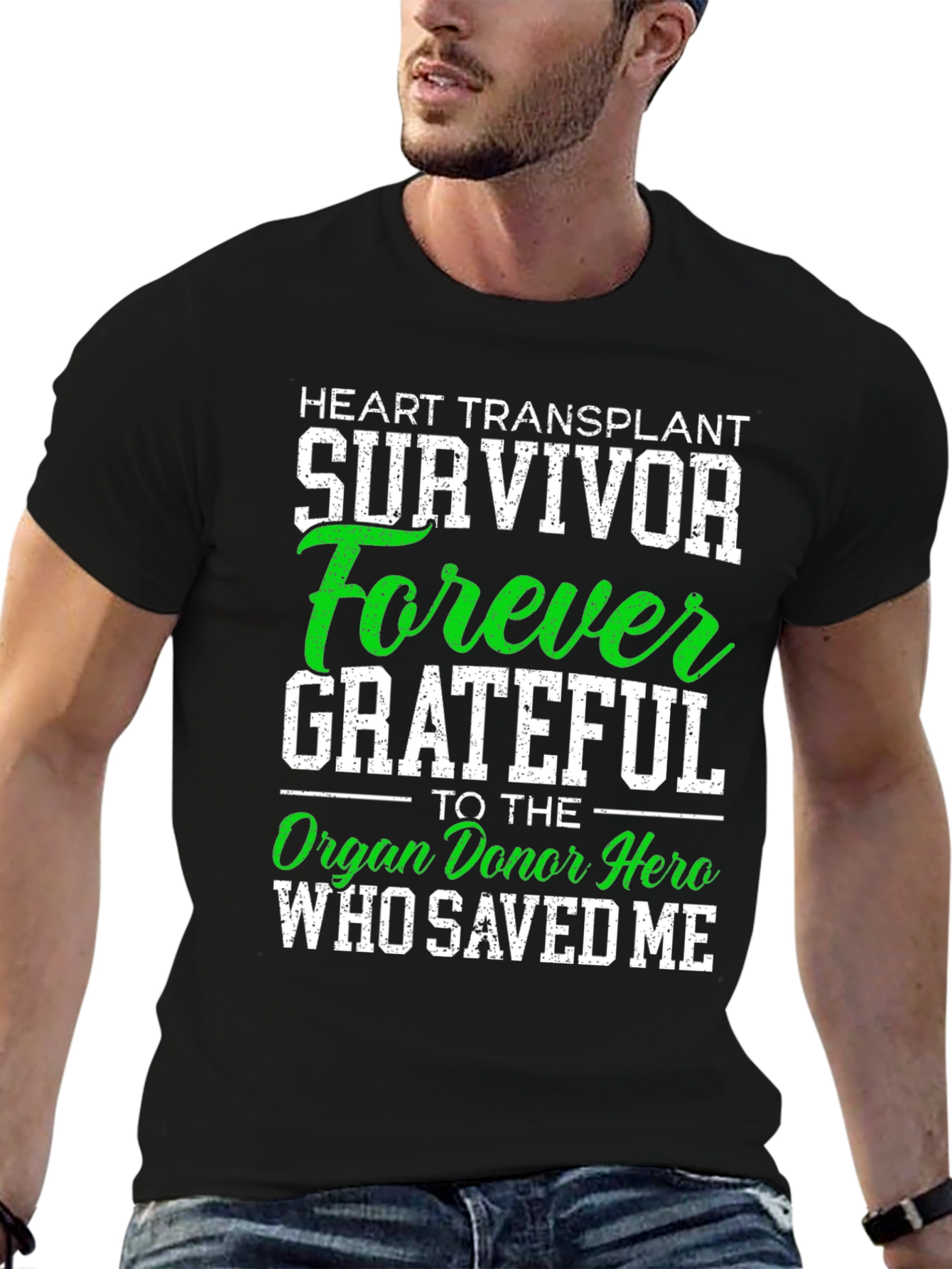Heart Transplant Survivor Forever Grateful T-Shirt