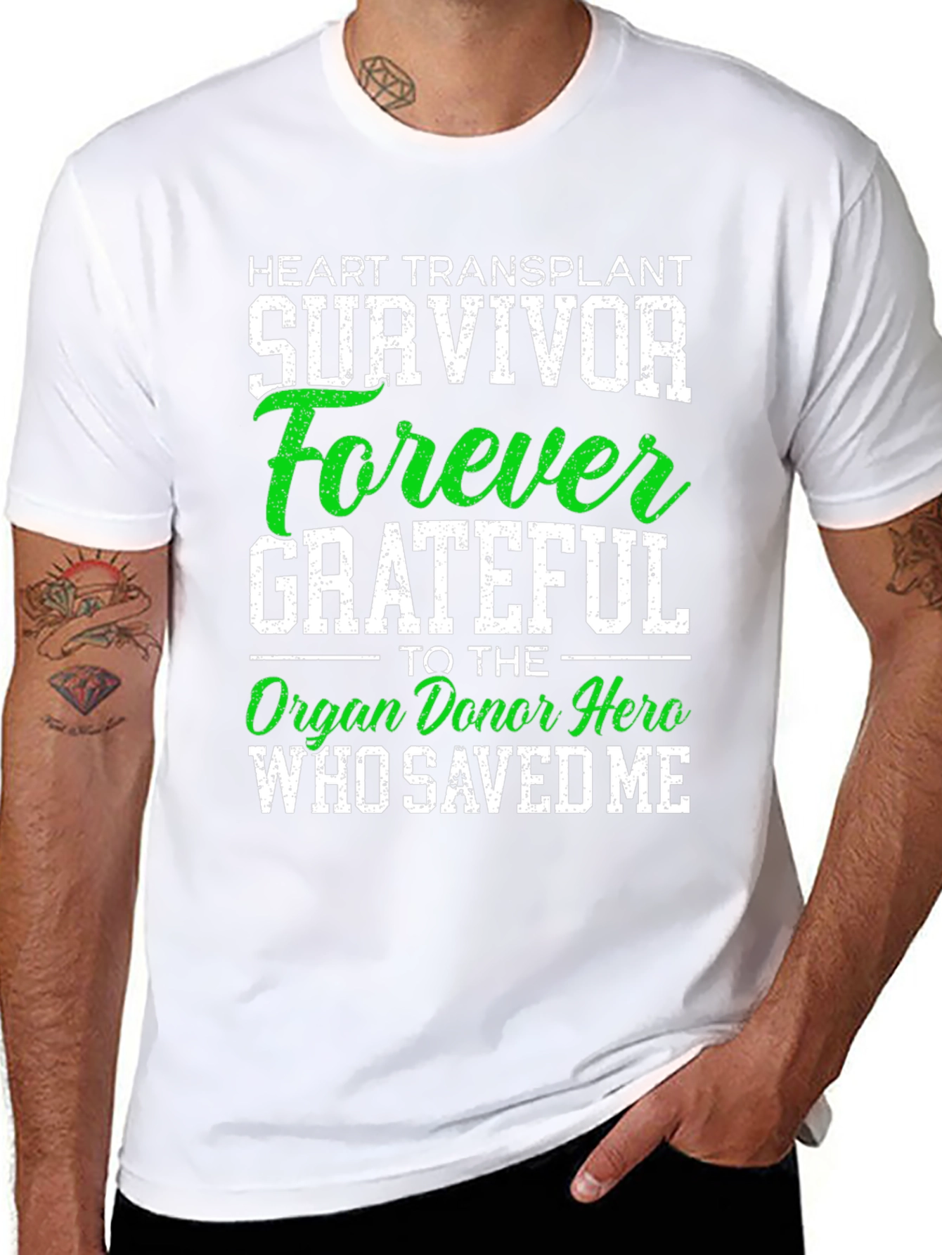 Heart Transplant Survivor Forever Grateful T-Shirt