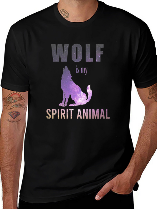 Wolf Spirit Animal Graphic Tee - Unisex Black T-Shirt