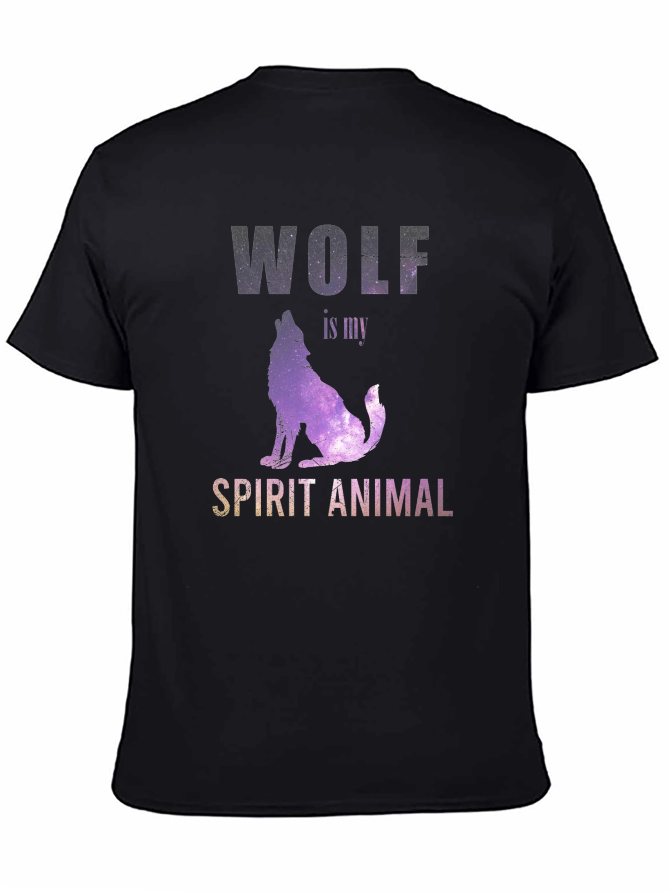 Wolf Spirit Animal Graphic Tee - Unisex Black T-Shirt