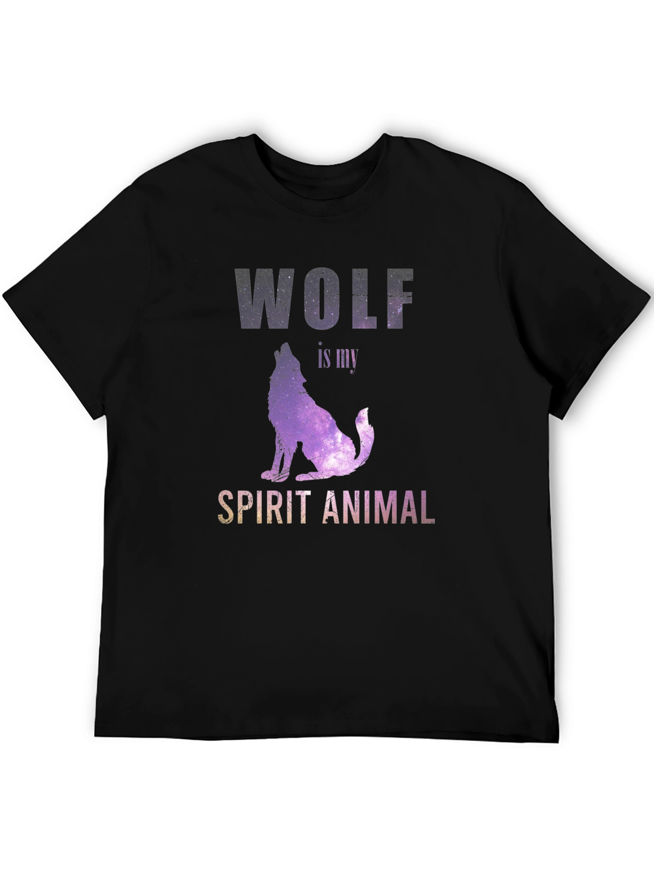 Wolf Spirit Animal Graphic Tee - Unisex Black T-Shirt
