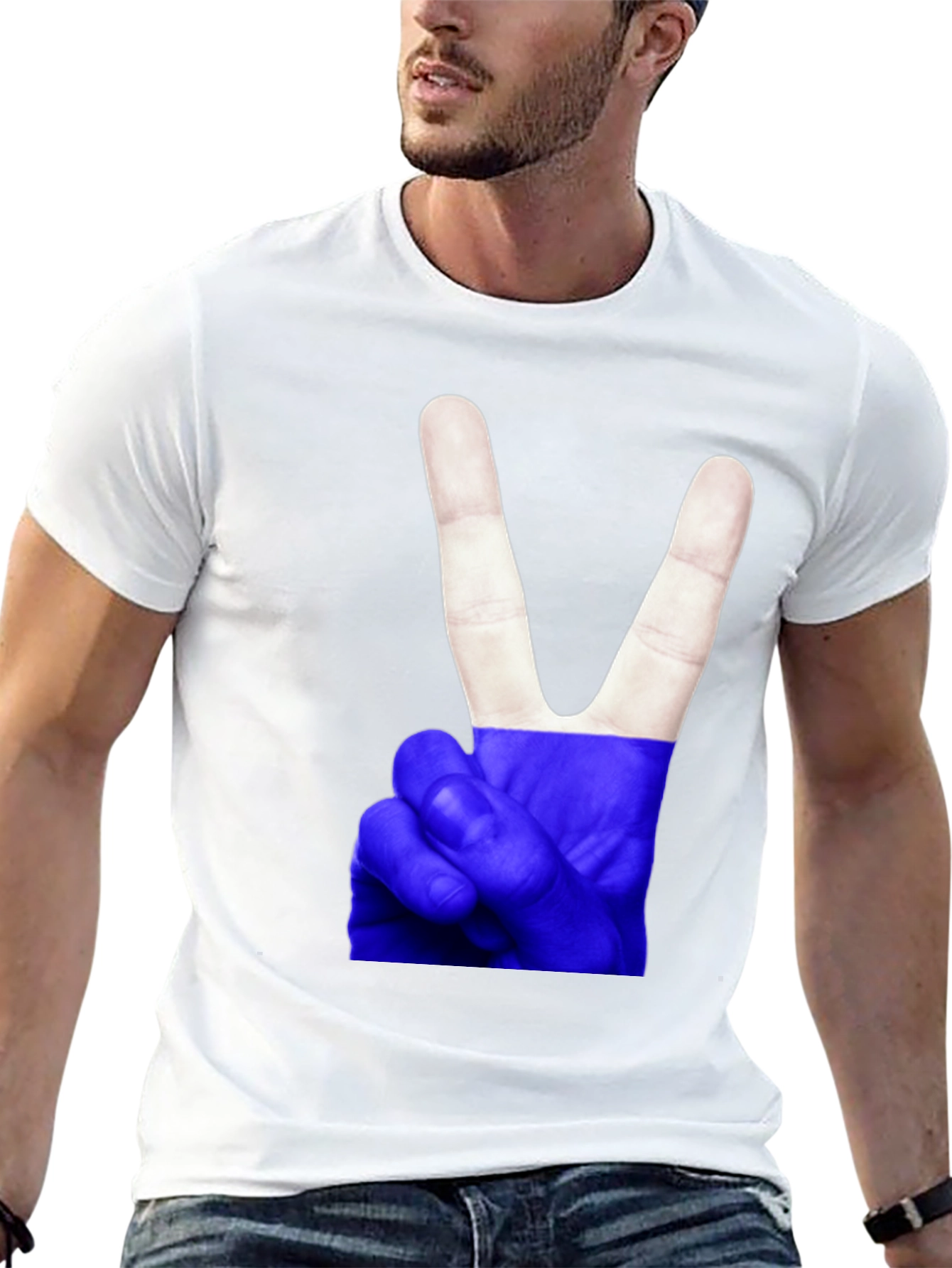 Peace Sign Graphic T-Shirt - Black