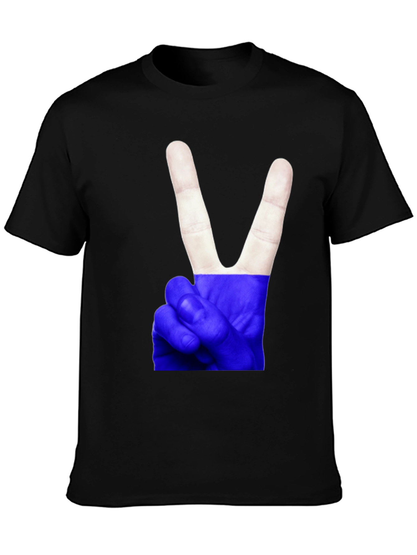 Peace Sign Graphic T-Shirt - Black