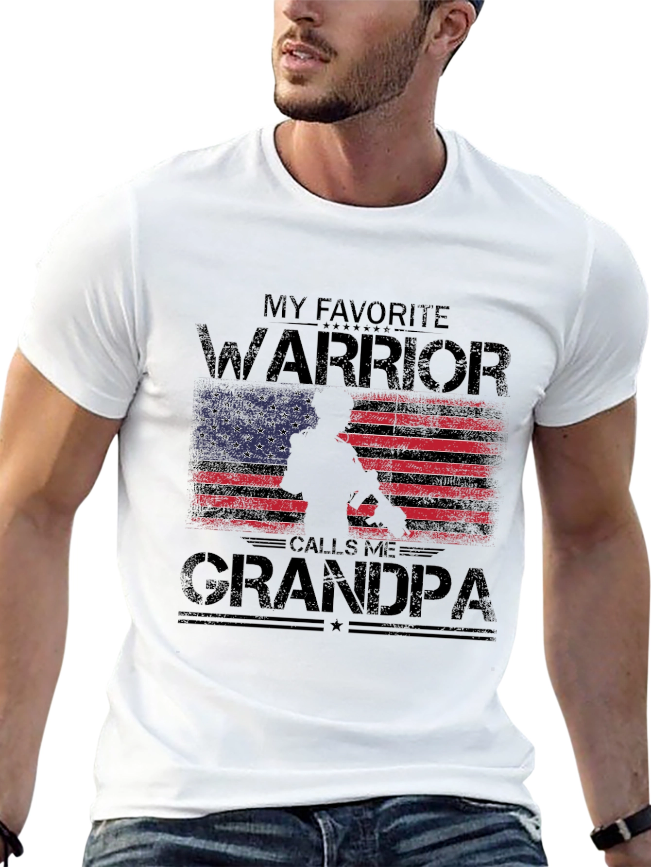 My Favorite Warrior Calls Me Grandpa T-Shirt