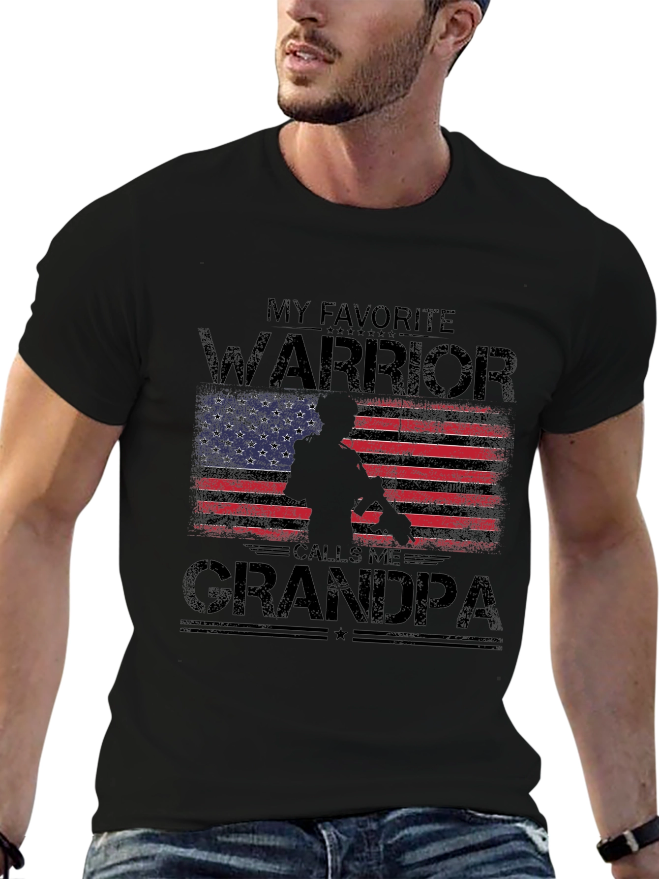 My Favorite Warrior Calls Me Grandpa T-Shirt