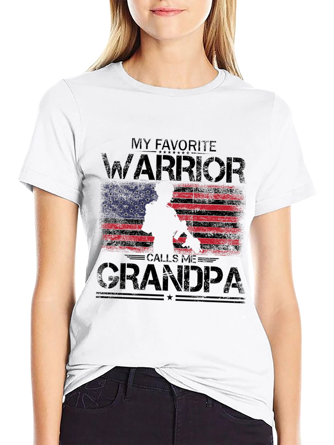 My Favorite Warrior Calls Me Grandpa T-Shirt