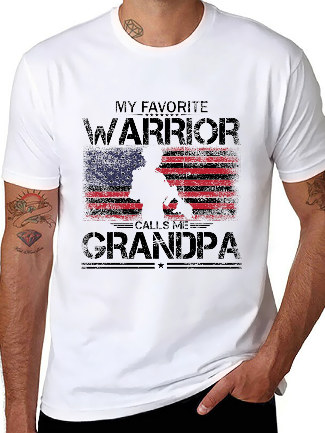 My Favorite Warrior Calls Me Grandpa T-Shirt