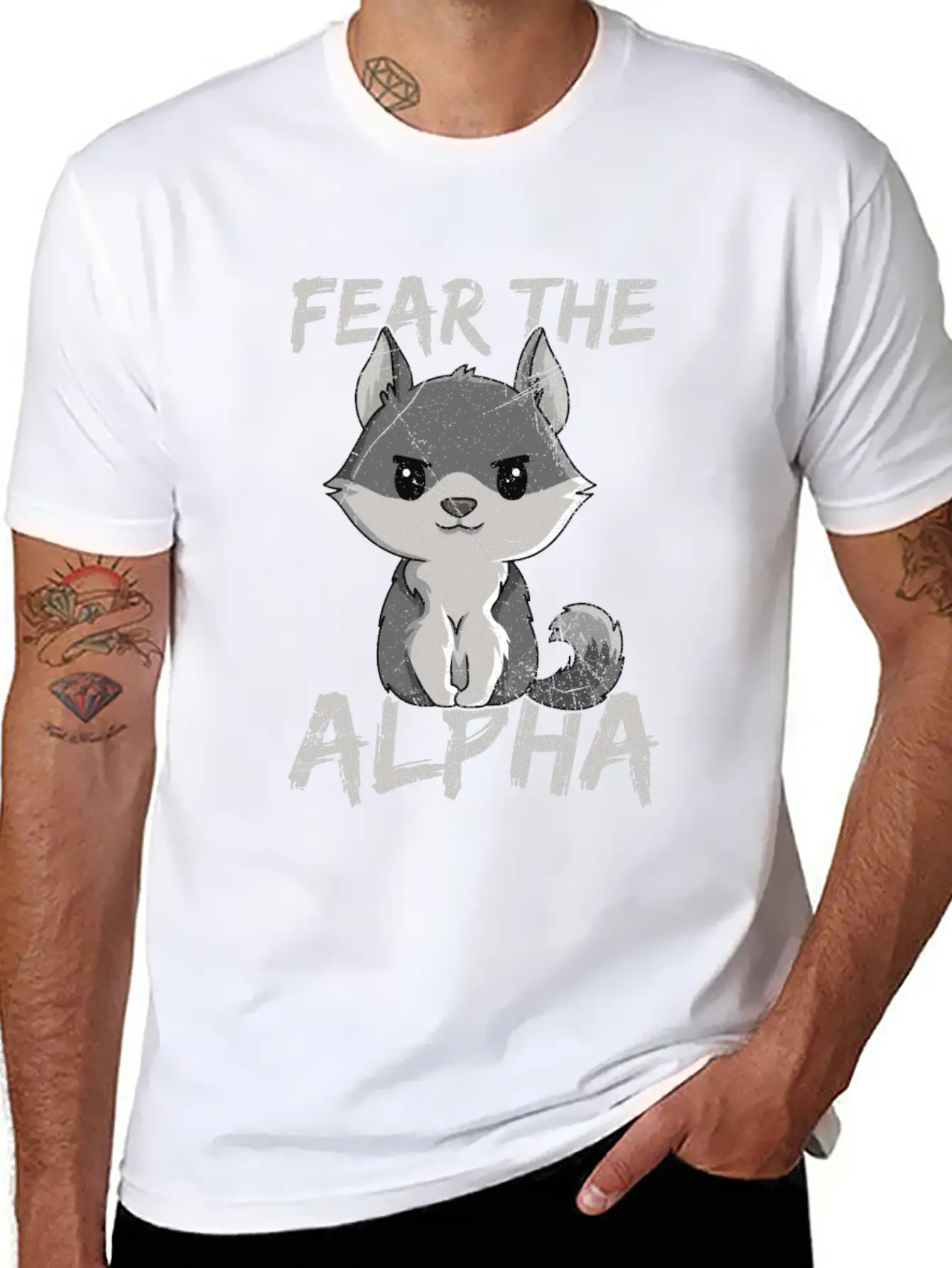 Fear The Alpha Quote For A Wolf Expert Unisex Casual T-Shirt – Clean Design For Daily Comfort