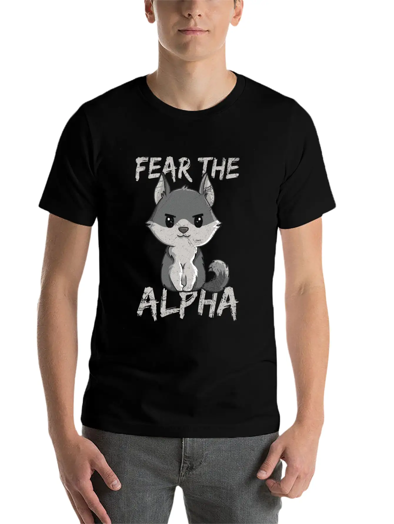 Fear The Alpha Quote For A Wolf Expert Unisex Casual T-Shirt – Clean Design For Daily Comfort