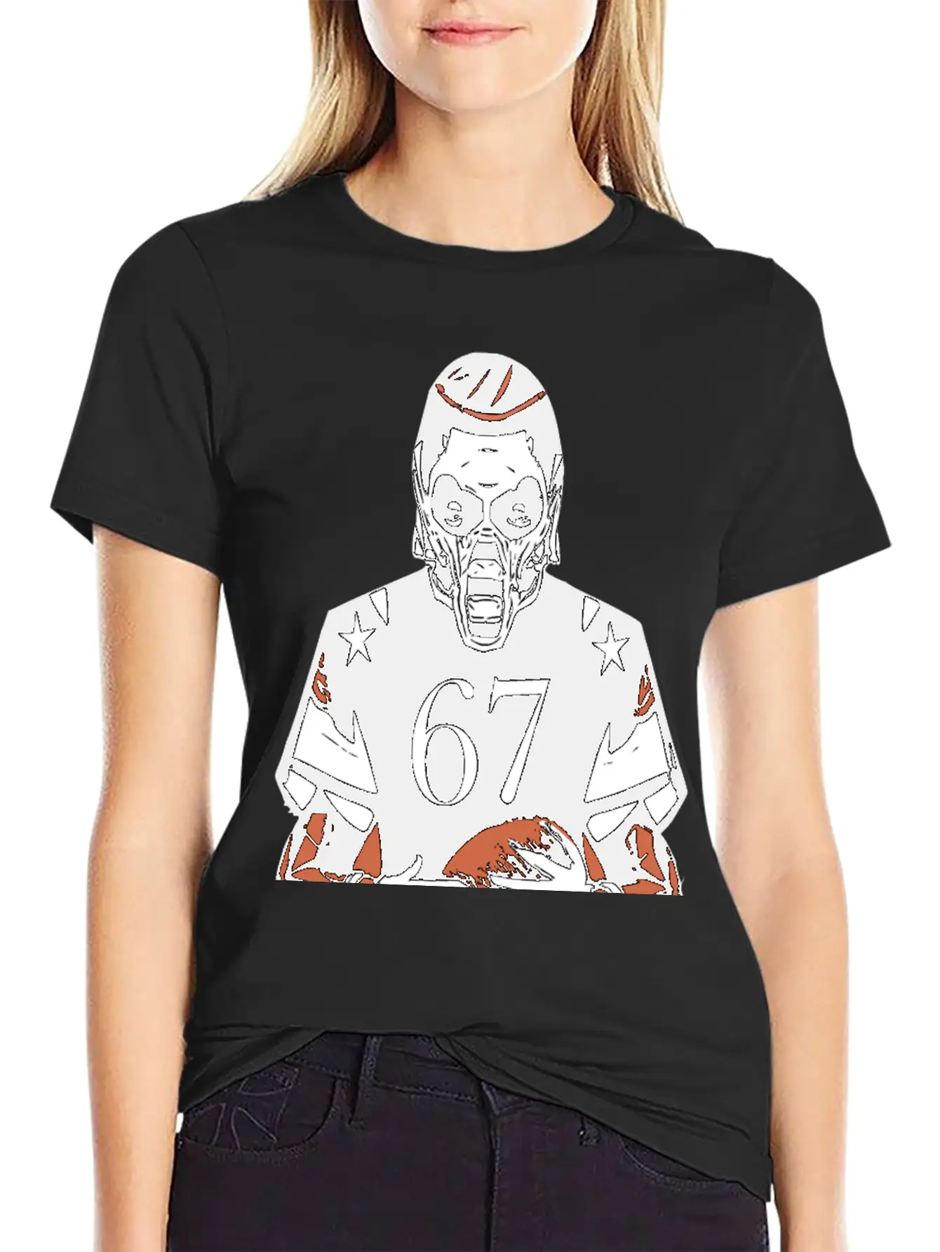 Fearless Gridiron Beast - Monster Football Player Unisex Casual T-Shirt – Clean Design For Daily Comfort