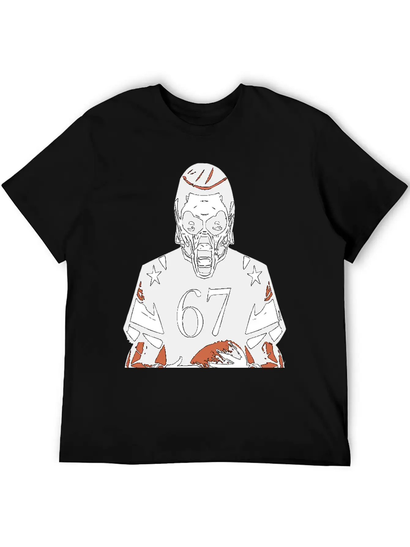 Fearless Gridiron Beast - Monster Football Player Unisex Casual T-Shirt – Clean Design For Daily Comfort