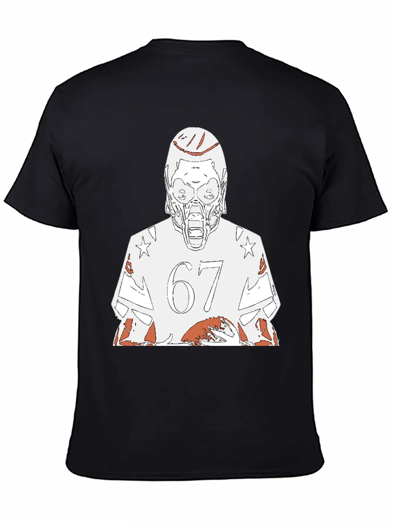 Fearless Gridiron Beast - Monster Football Player Unisex Casual T-Shirt – Clean Design For Daily Comfort