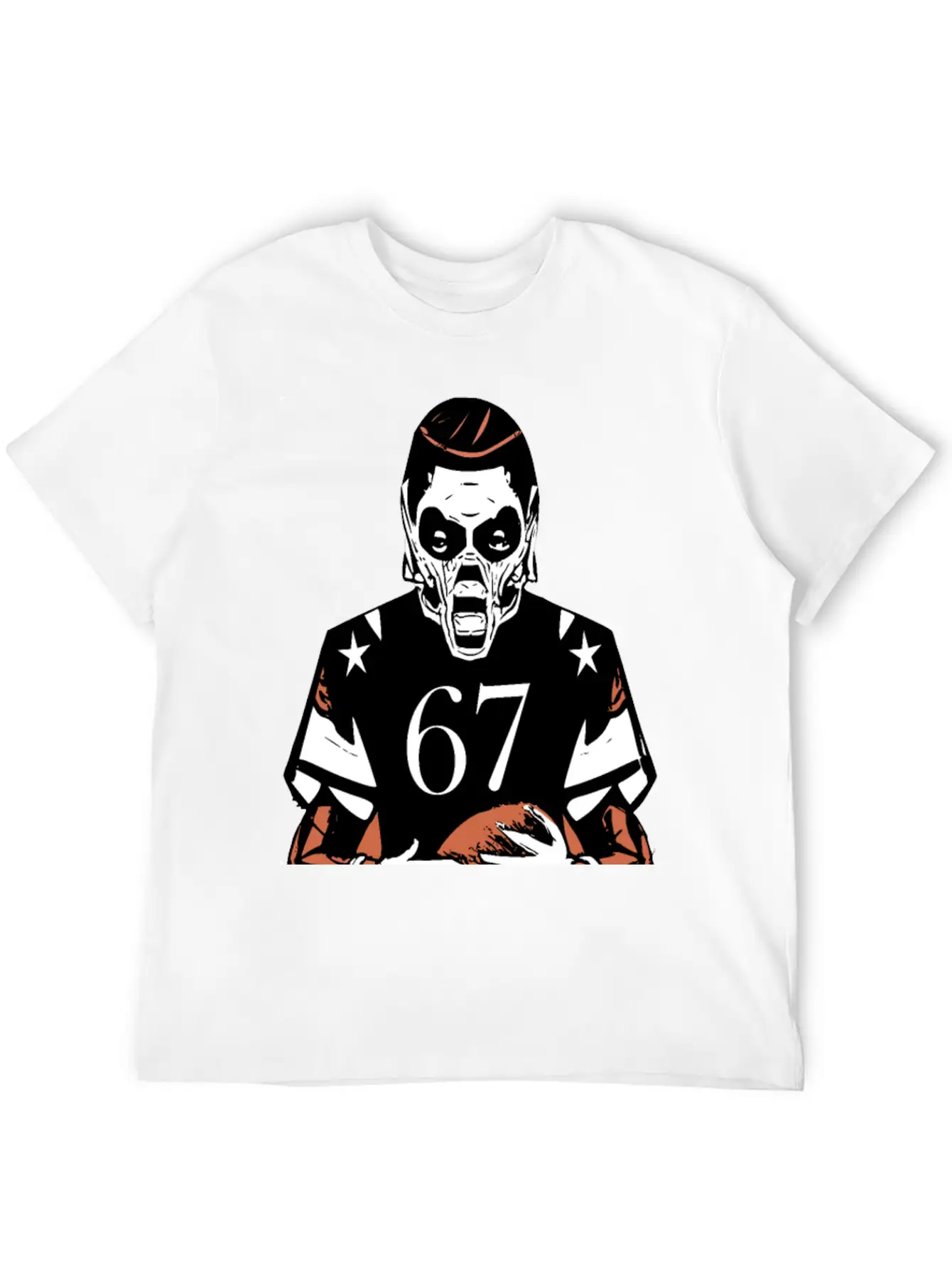 Fearless Gridiron Beast - Monster Football Player Unisex Casual T-Shirt – Clean Design For Daily Comfort
