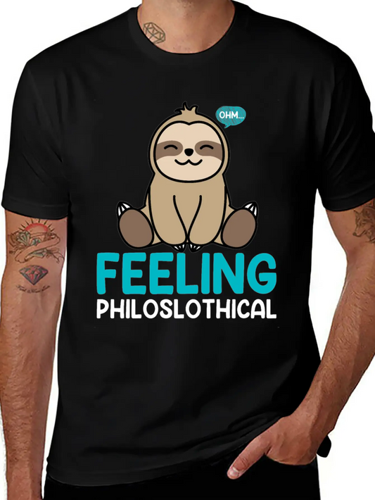 Feeling Philoslothical Sloth Yoga Unisex Casual T-Shirt – Clean Design For Daily Comfort