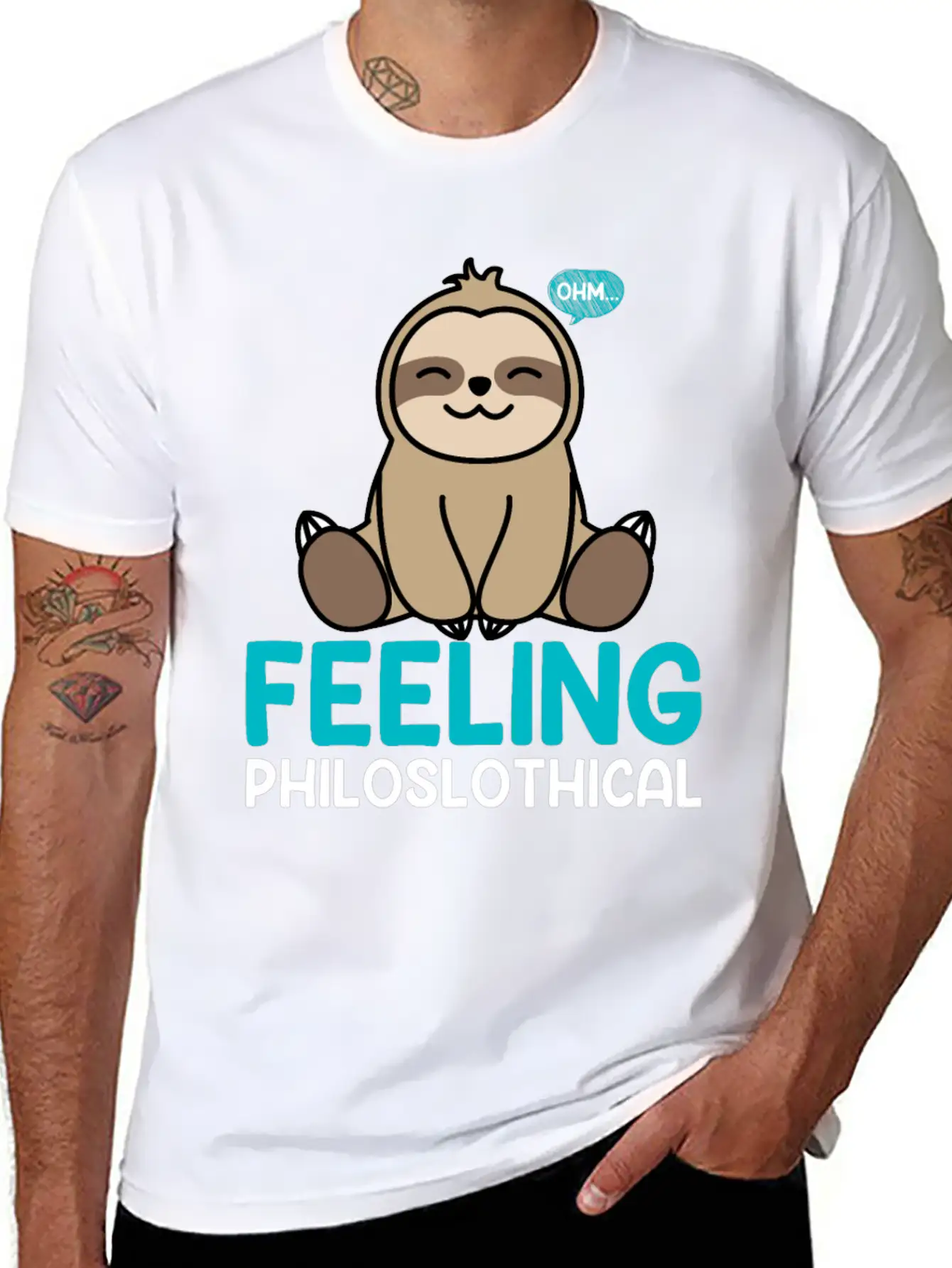 Feeling Philoslothical Sloth Yoga Unisex Casual T-Shirt – Clean Design For Daily Comfort