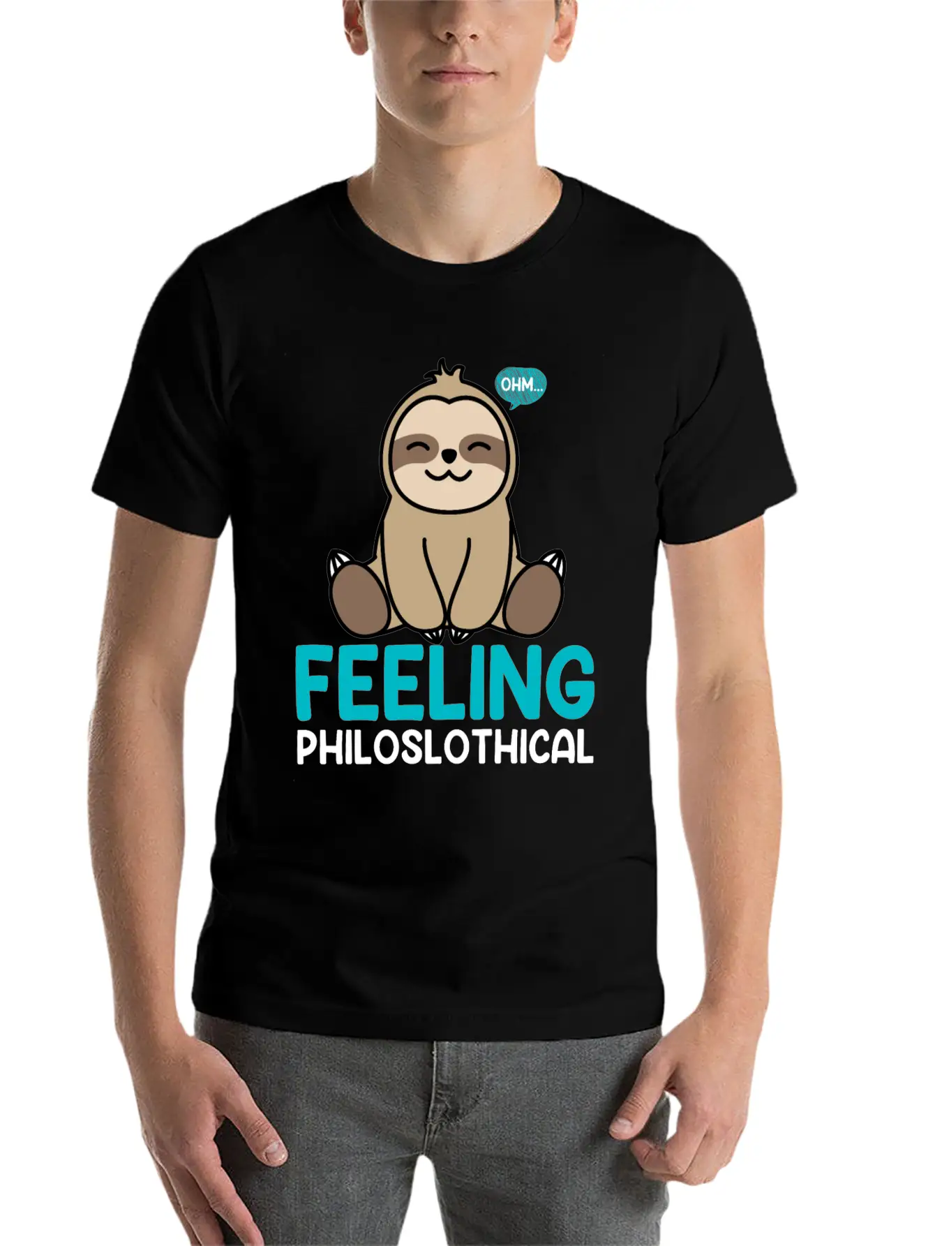 Feeling Philoslothical Sloth Yoga Unisex Casual T-Shirt – Clean Design For Daily Comfort