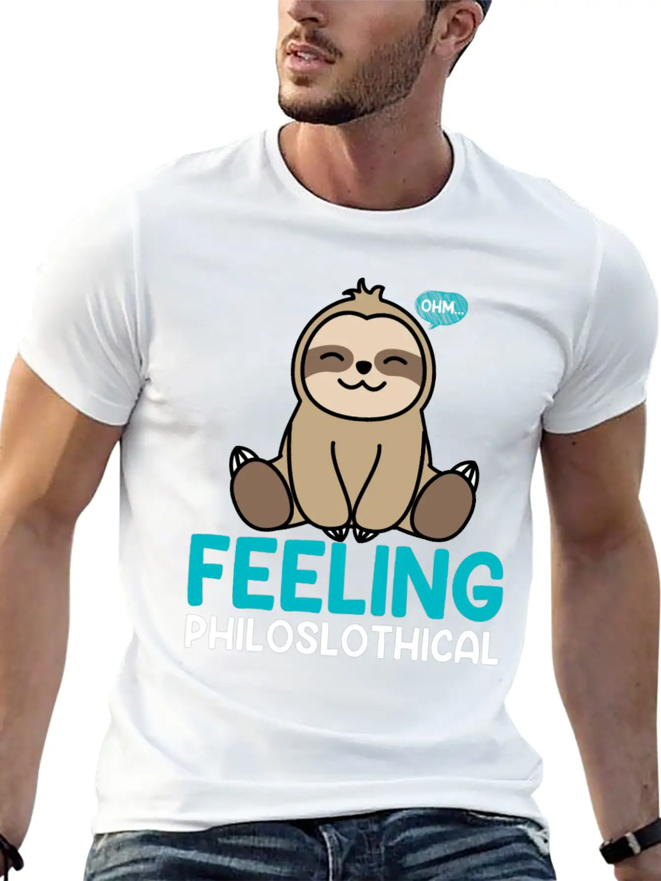 Feeling Philoslothical Sloth Yoga Unisex Casual T-Shirt – Clean Design For Daily Comfort