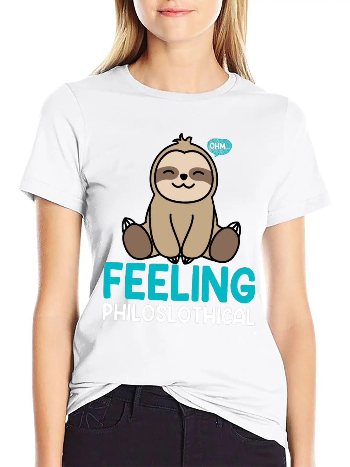 Feeling Philoslothical Sloth Yoga Unisex Casual T-Shirt – Clean Design For Daily Comfort