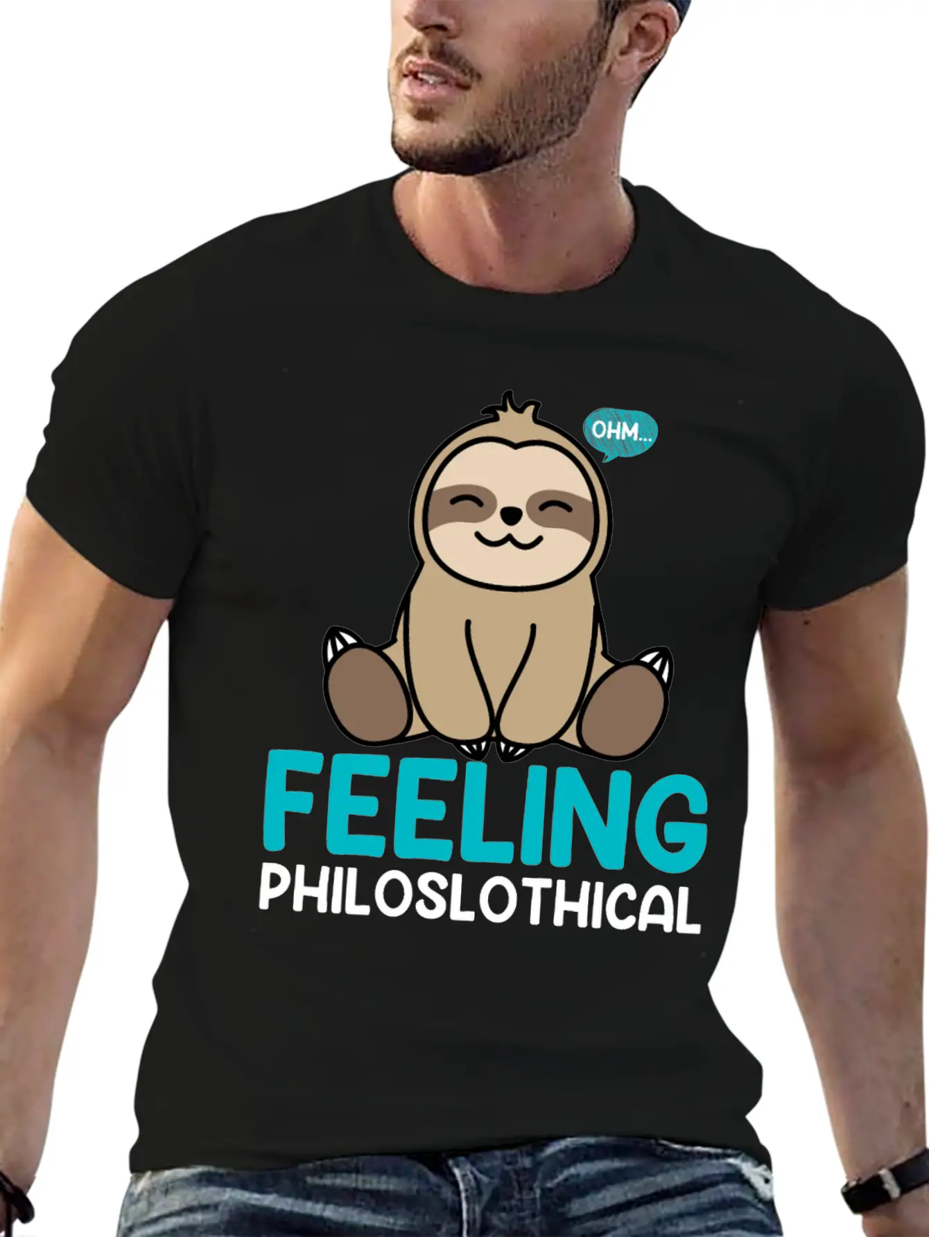 Feeling Philoslothical Sloth Yoga Unisex Casual T-Shirt – Clean Design For Daily Comfort