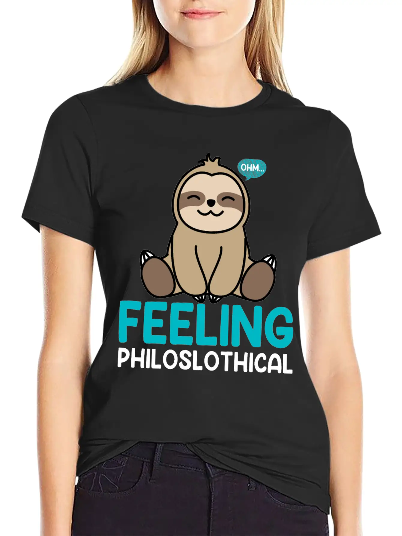 Feeling Philoslothical Sloth Yoga Unisex Casual T-Shirt – Clean Design For Daily Comfort