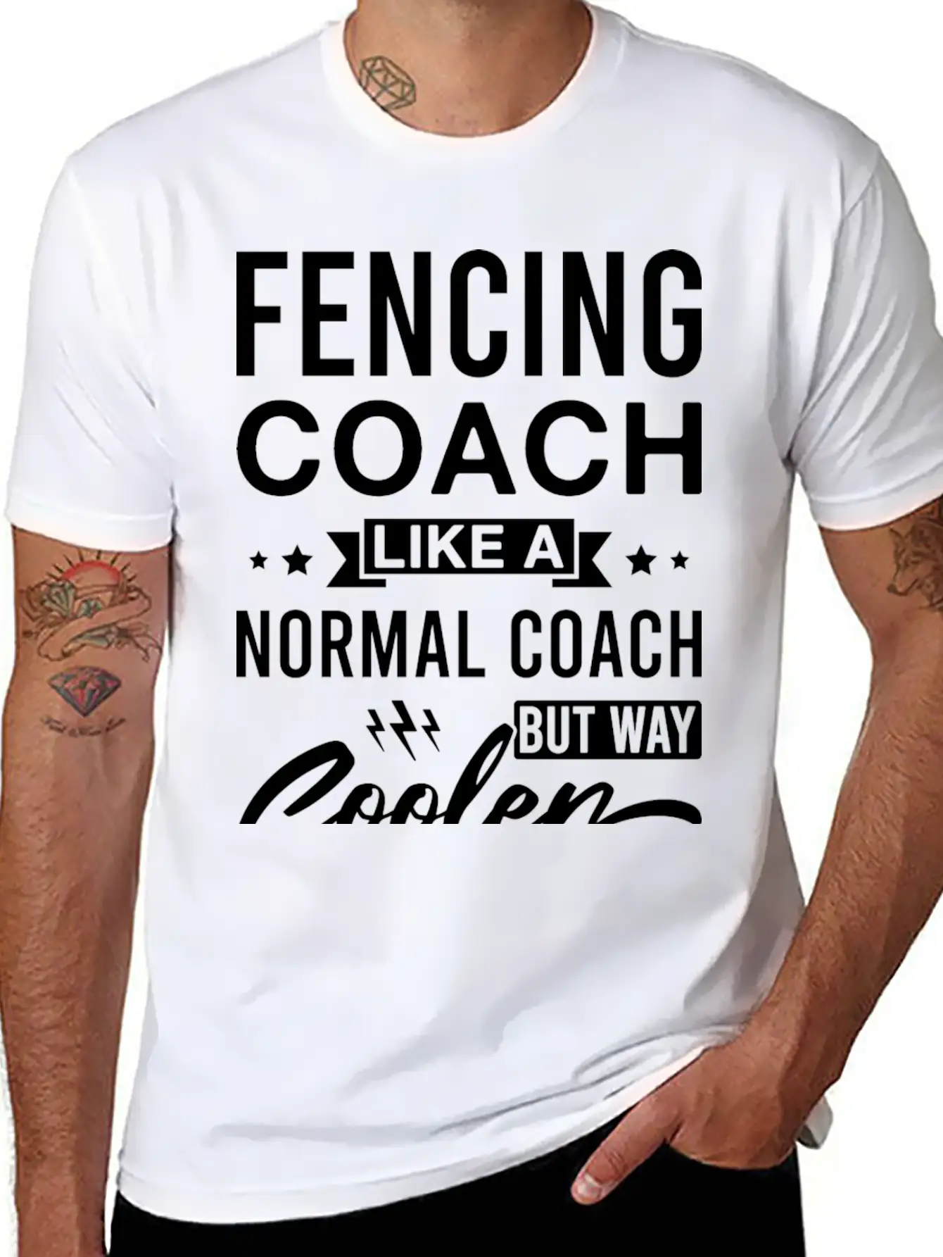 Fencing Coach Like A Normal Coach But Way Cooler Unisex Casual T-Shirt – Clean Design For Daily Comfort