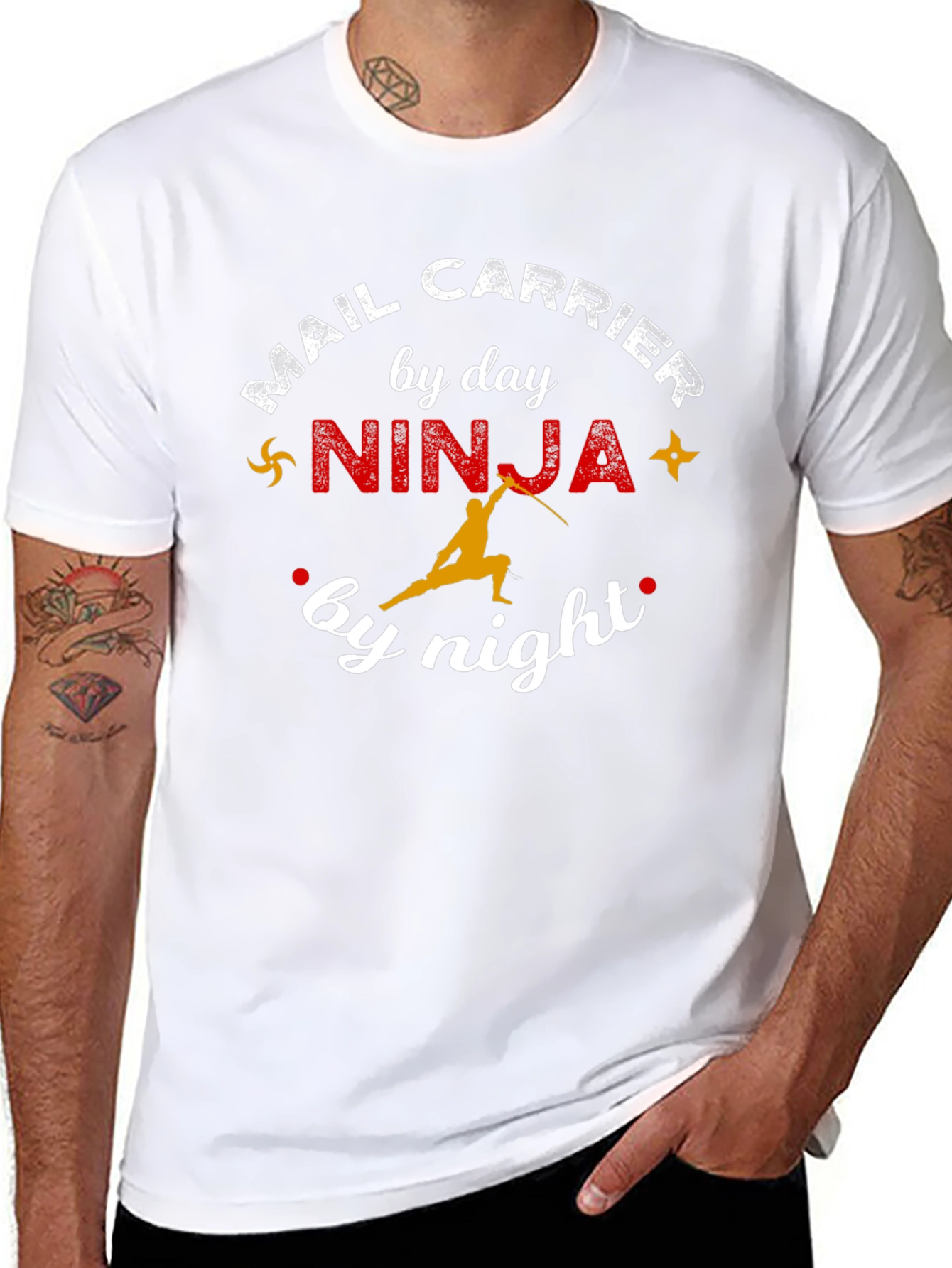 Mail Carrier Ninja T-Shirt - Funny Delivery Humor