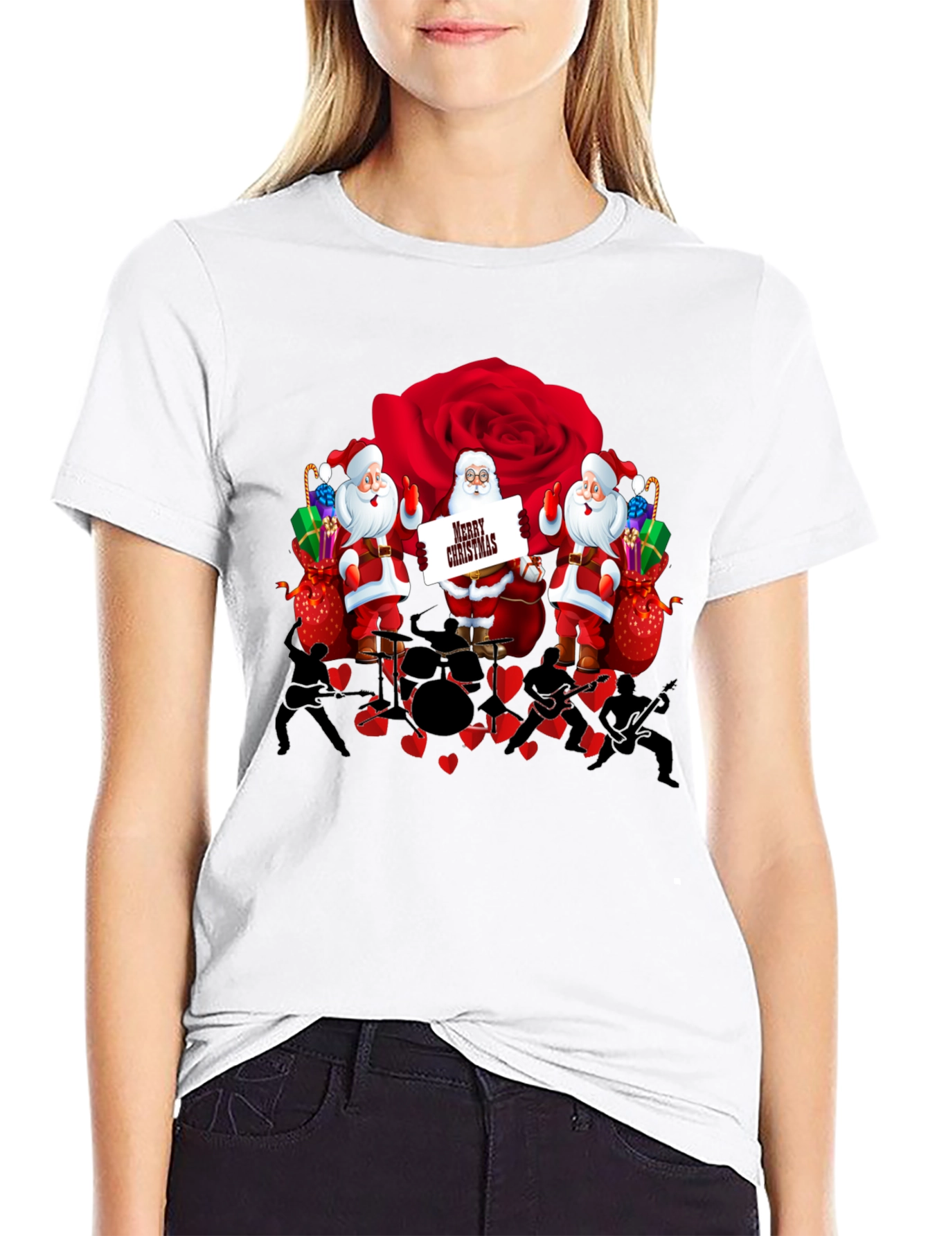 Santa Band Rose T-Shirt