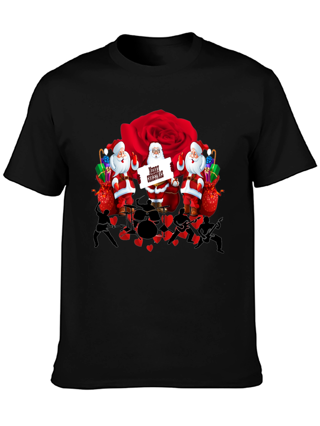 Santa Band Rose T-Shirt