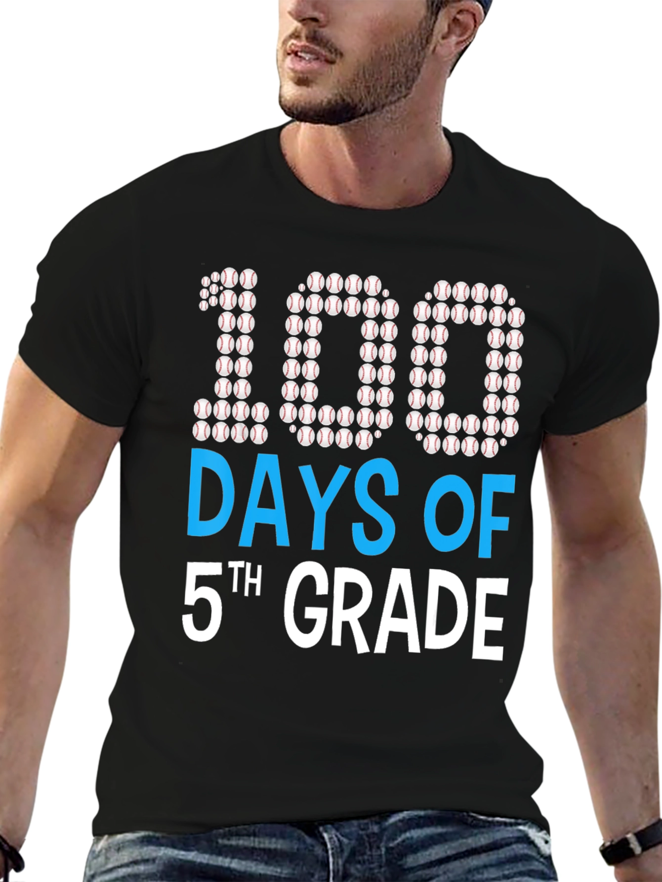 100 Days of 5th Grade Baseball T-Shirt