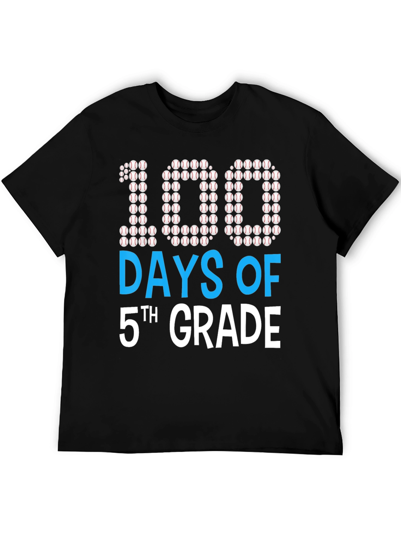 100 Days of 5th Grade Baseball T-Shirt