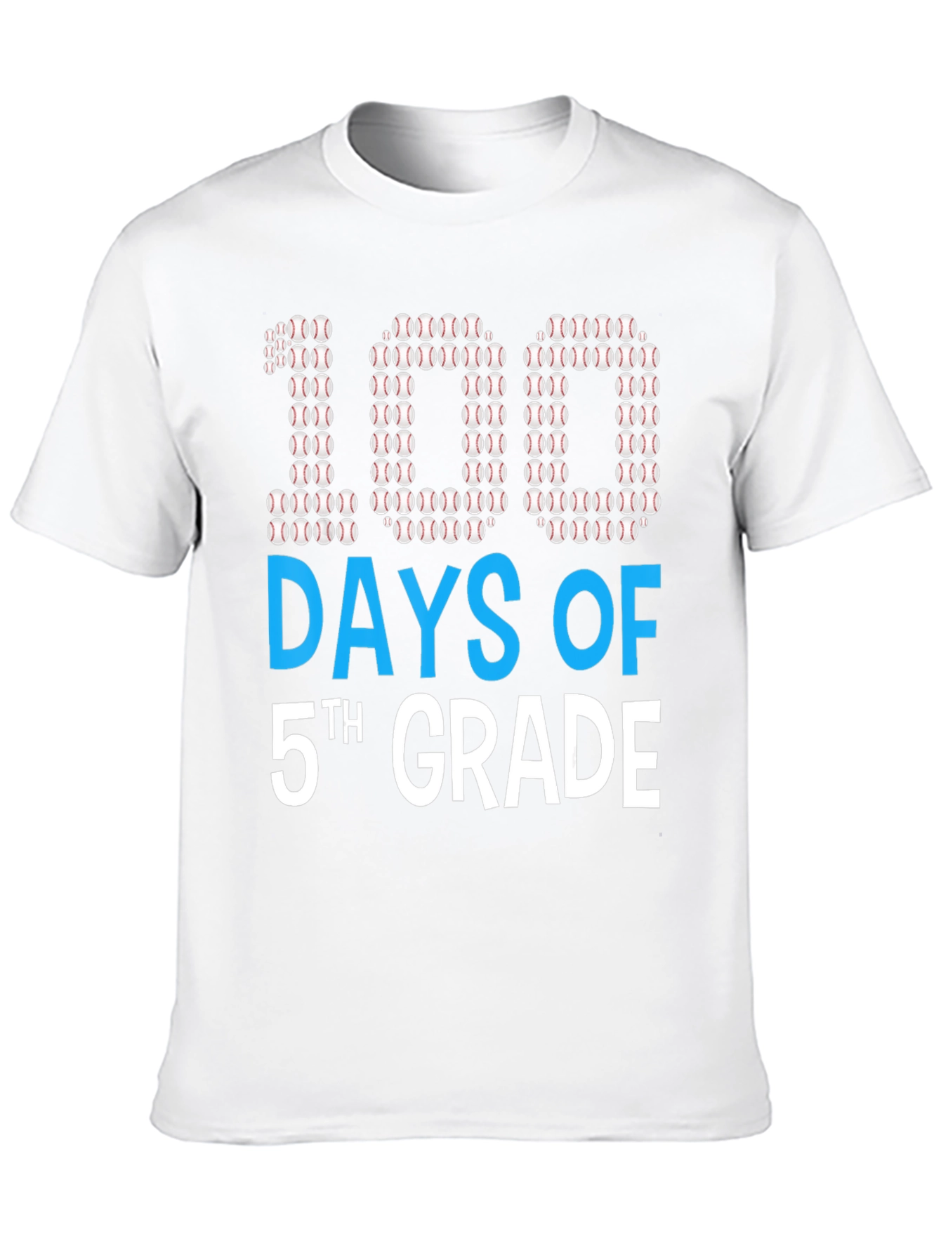 100 Days of 5th Grade Baseball T-Shirt