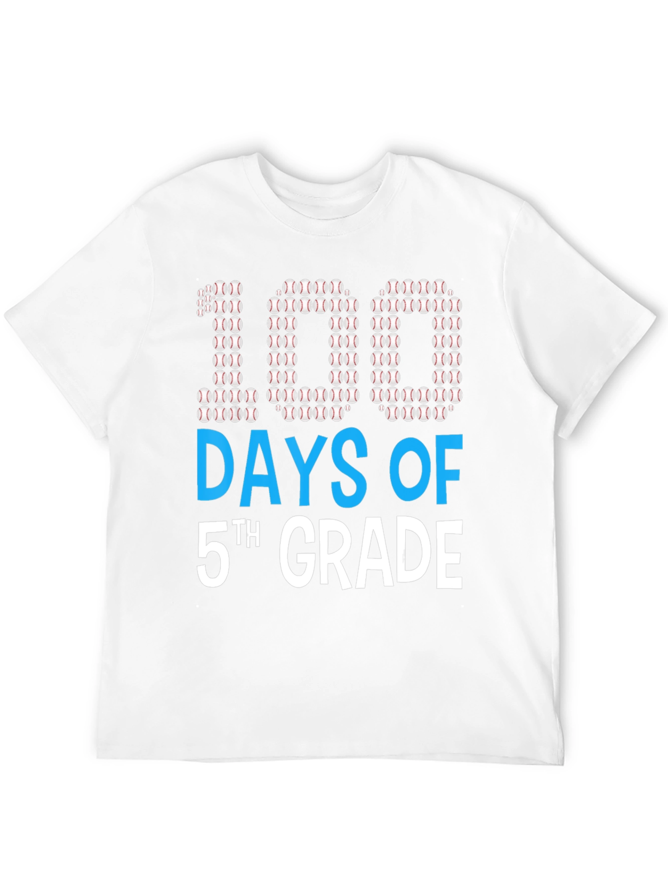 100 Days of 5th Grade Baseball T-Shirt