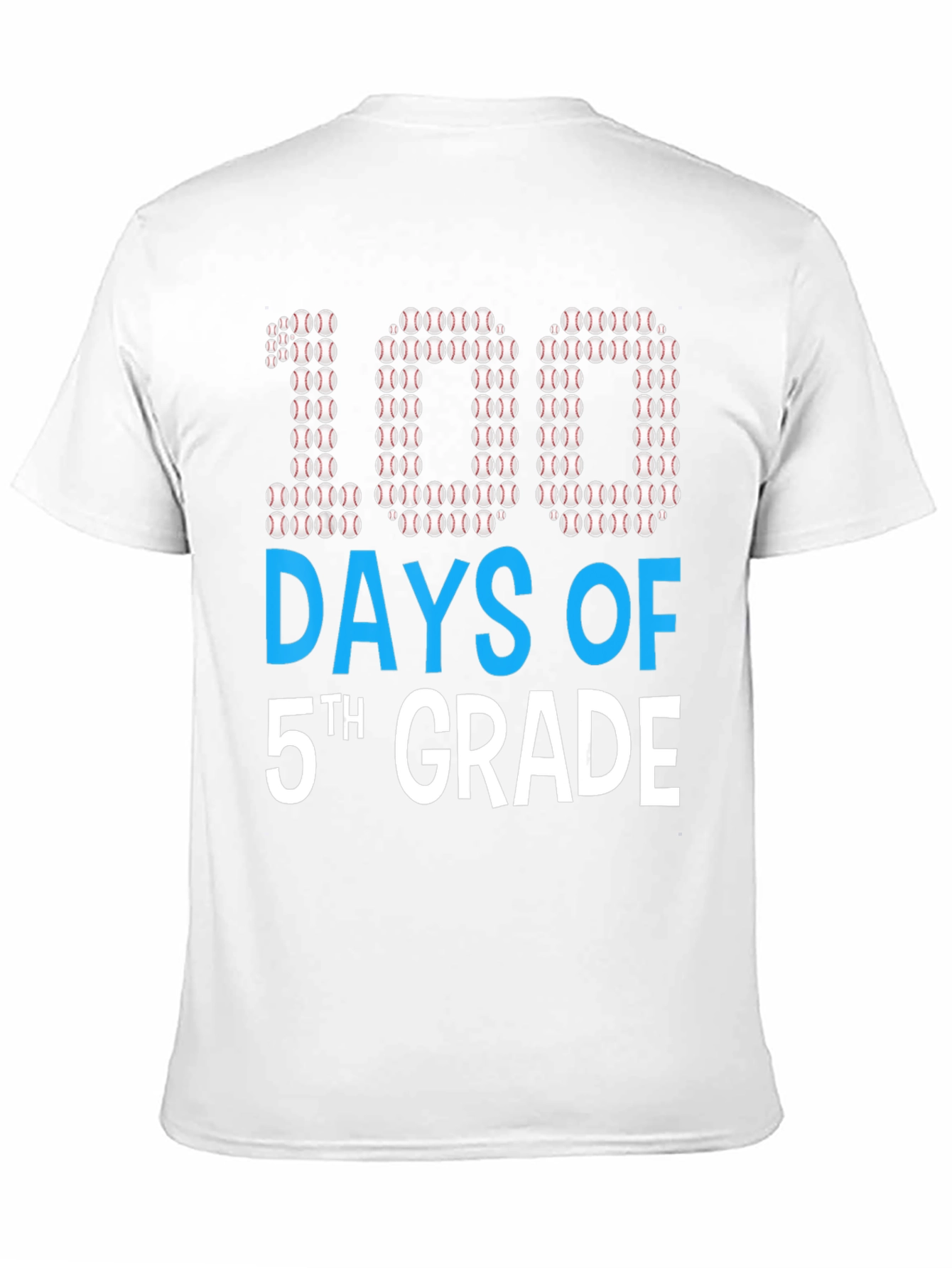 100 Days of 5th Grade Baseball T-Shirt