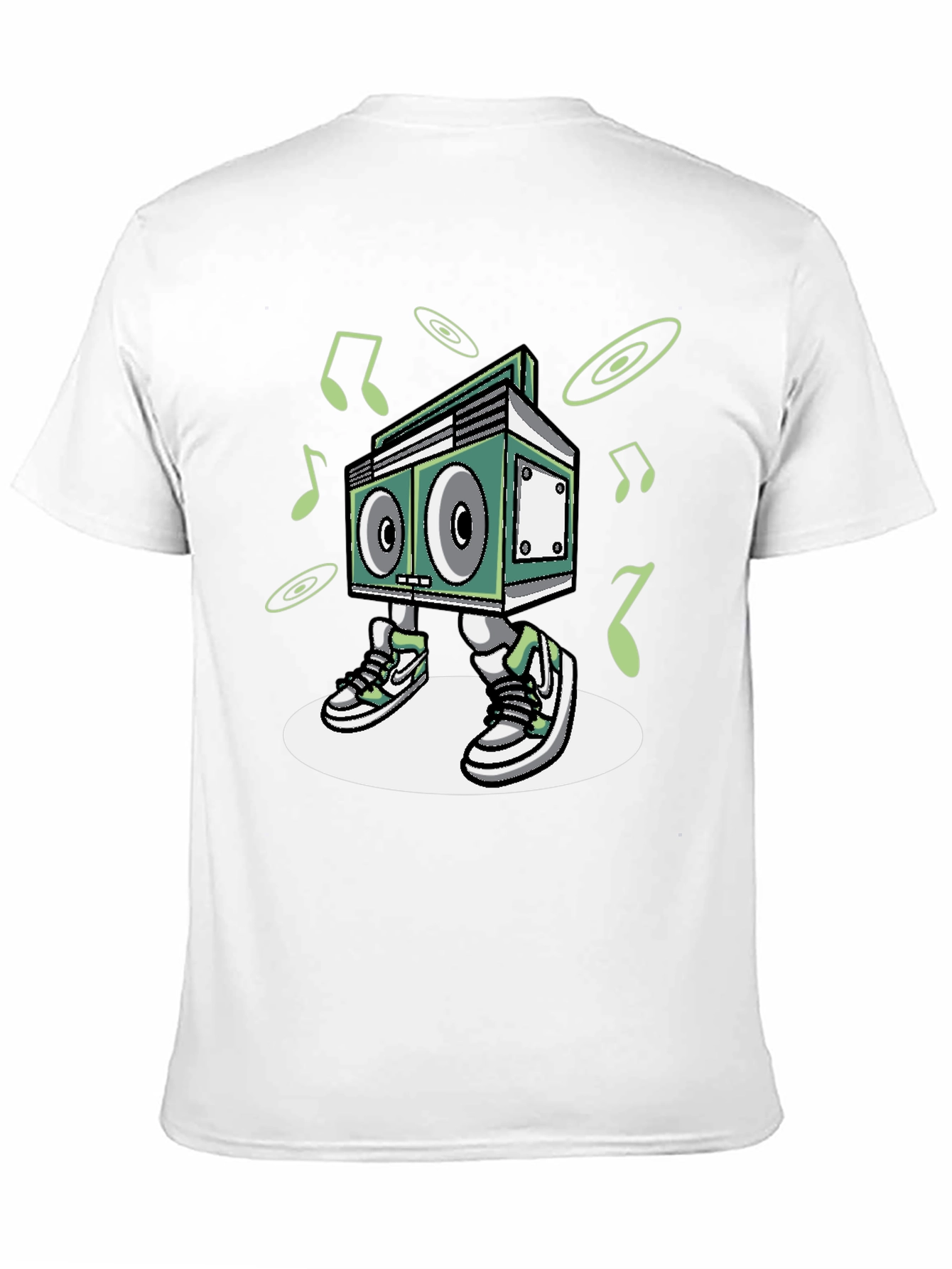 Cool Boombox Character Graphic T-Shirt