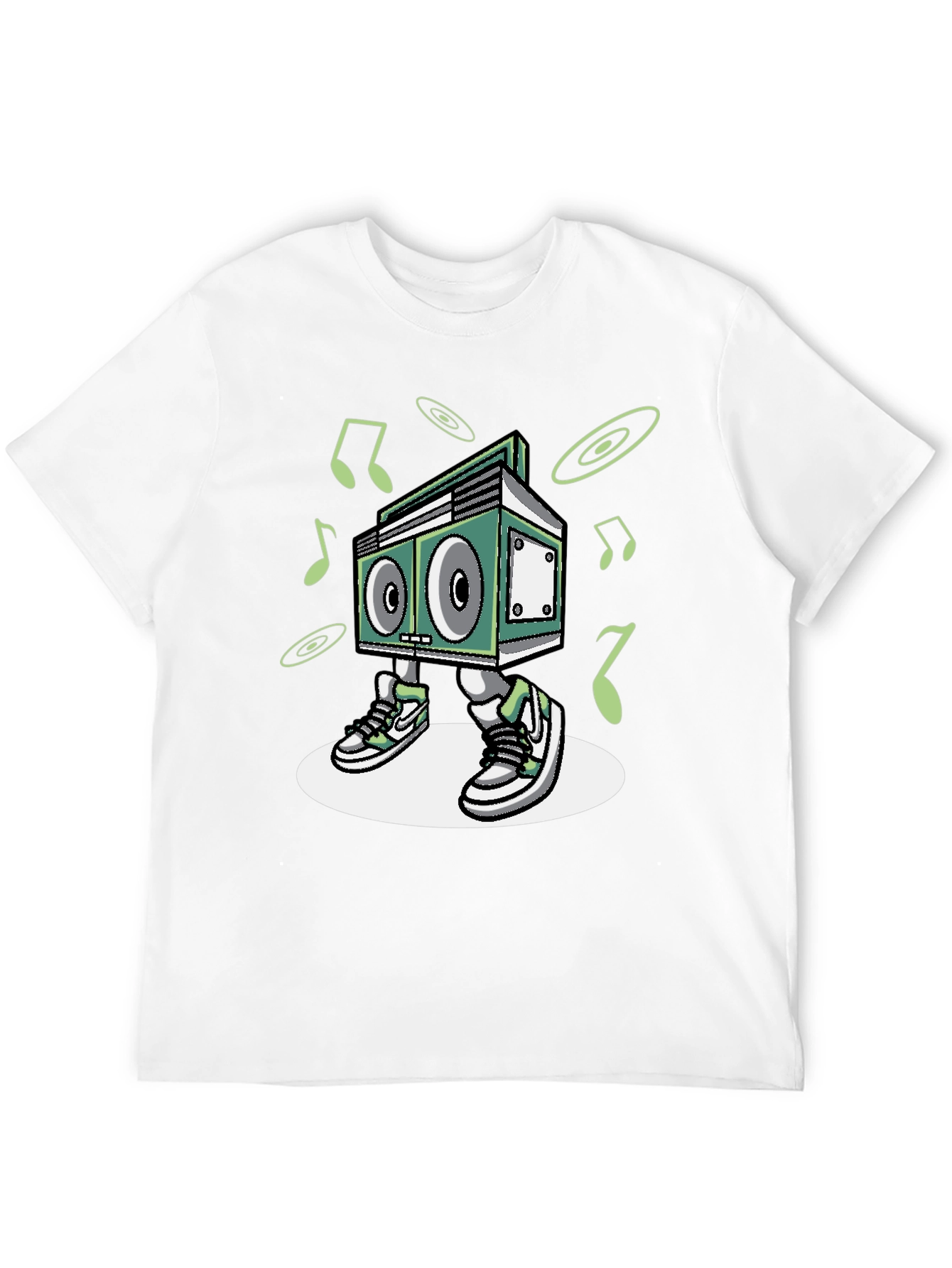 Cool Boombox Character Graphic T-Shirt