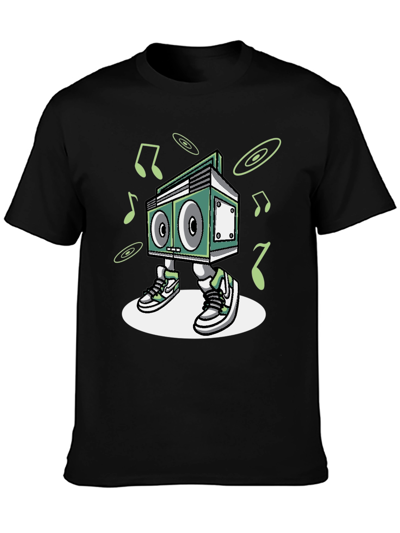 Cool Boombox Character Graphic T-Shirt