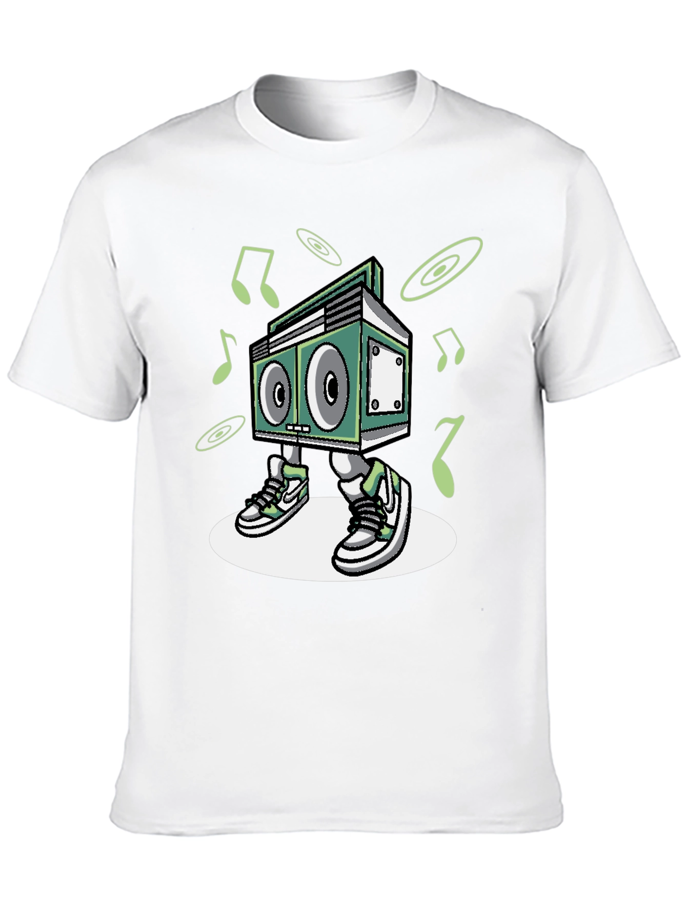 Cool Boombox Character Graphic T-Shirt